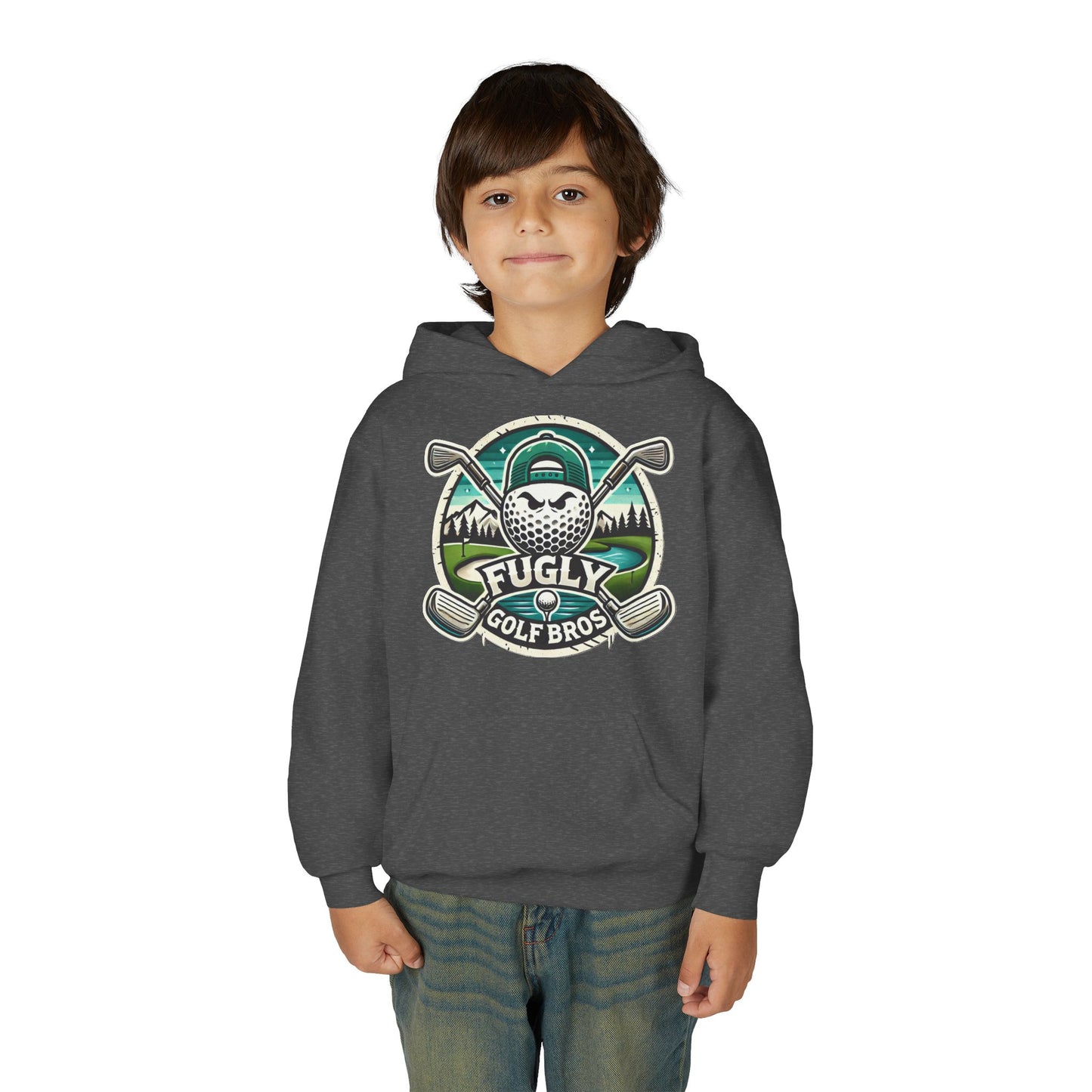 Youth Golf Hoodie - "Fugly Golf Bros" Vintage Golf Ball Logo