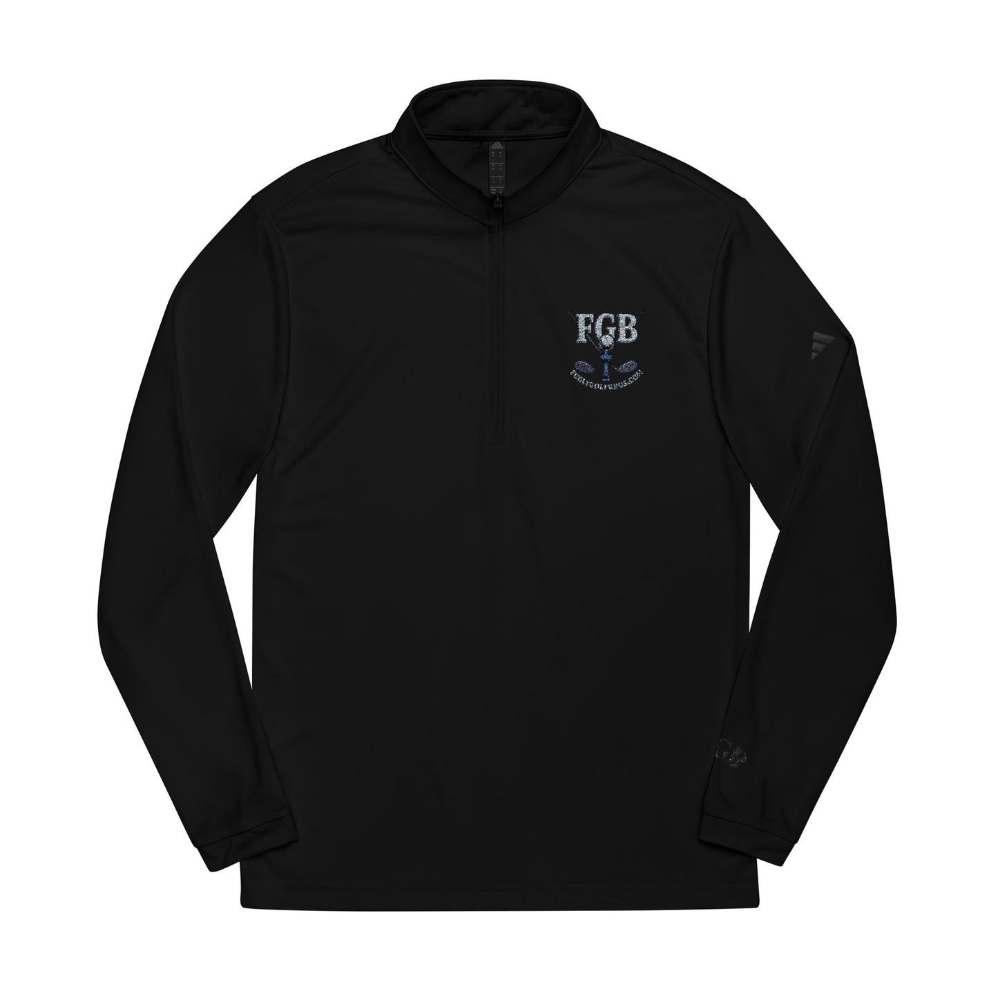 Embroidered Tiger Crest Quarter-Zip Pullover