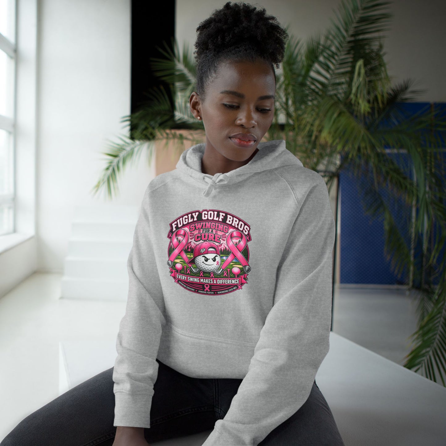 Hockey Panda Hoodie — "Fugly Golf Bros" Retro Hockey Graphic Pullover