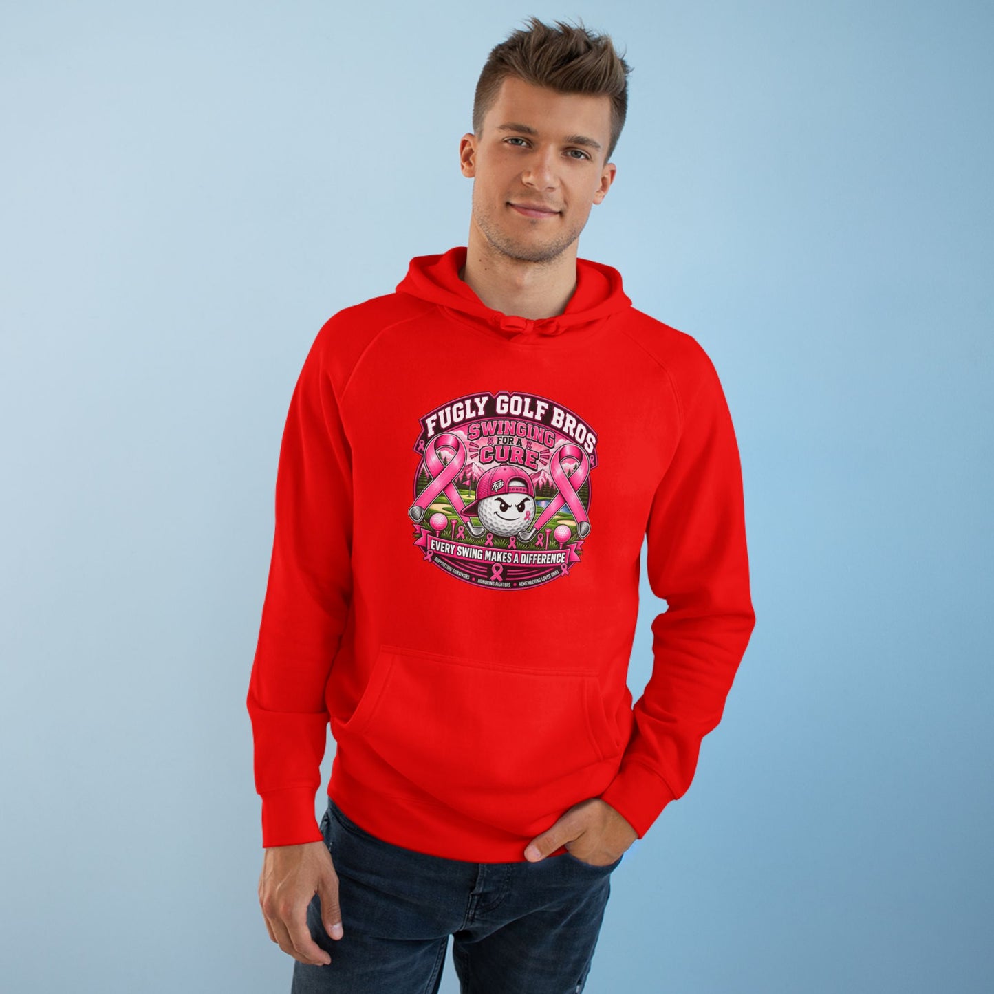 Hockey Panda Hoodie — "Fugly Golf Bros" Retro Hockey Graphic Pullover