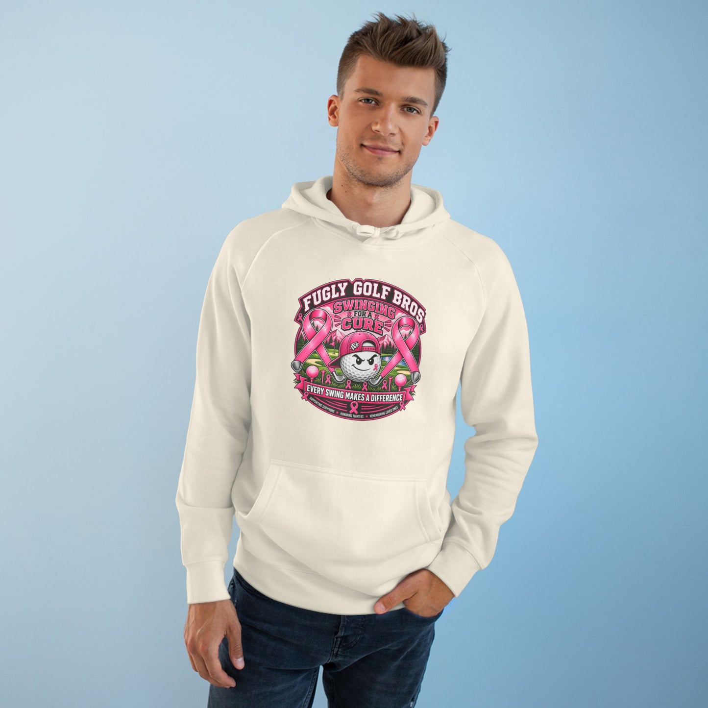 Hockey Panda Hoodie — "Fugly Golf Bros" Retro Hockey Graphic Pullover