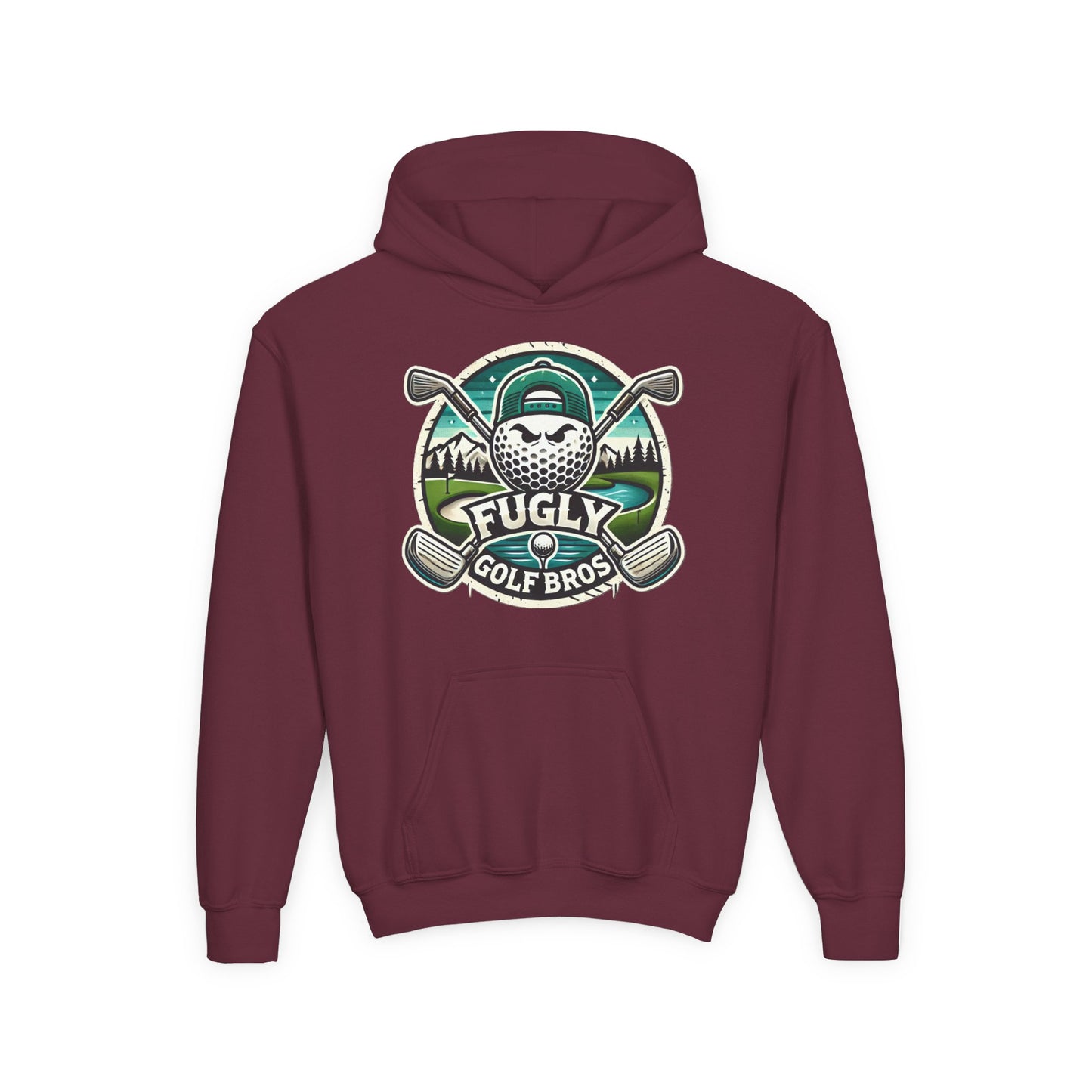Youth Golf Hoodie - "Fugly Golf Bros" Vintage Golf Ball Logo