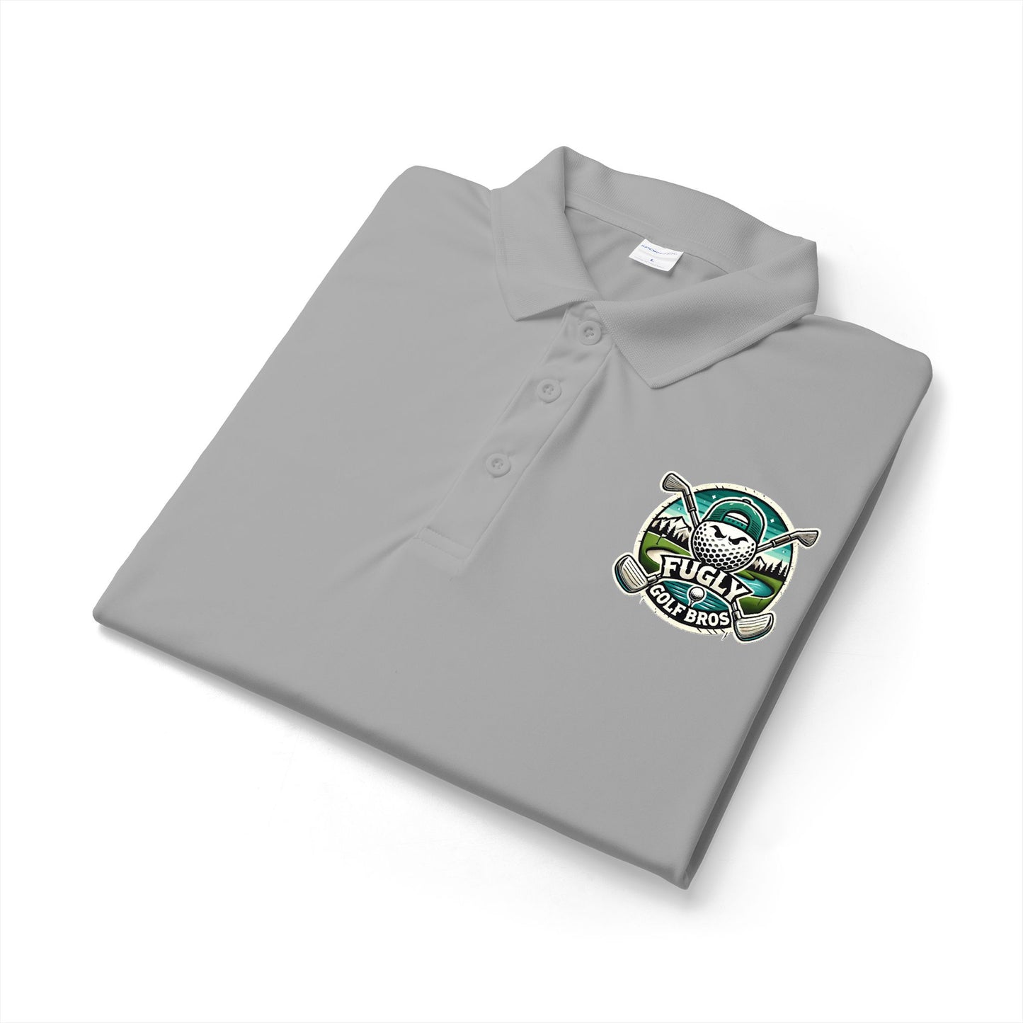 Emblem Golf Polo — Vintage Crest Club Logo