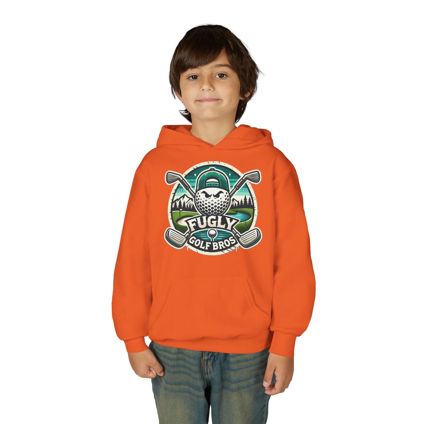 Youth Golf Hoodie - "Fugly Golf Bros" Vintage Golf Ball Logo