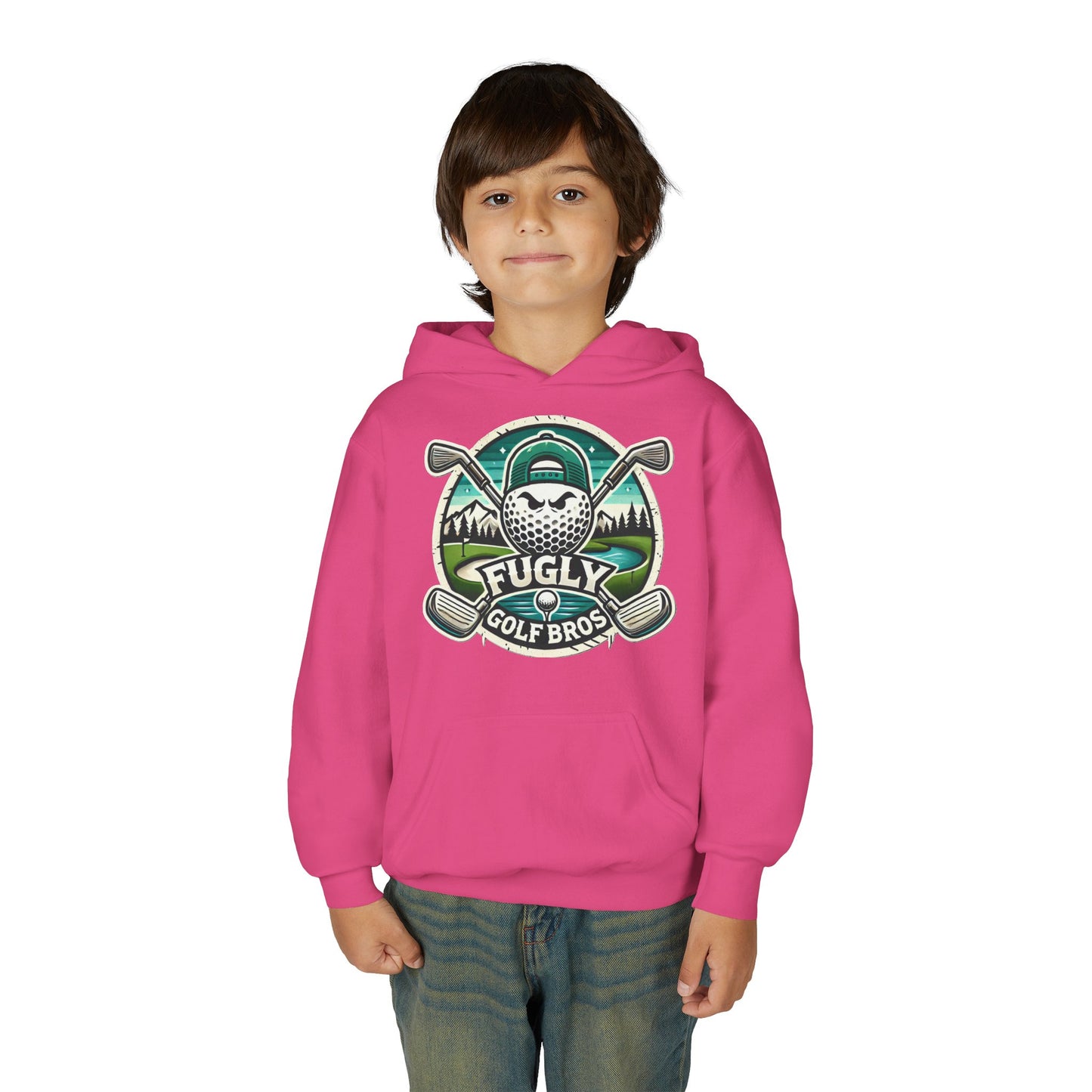 Youth Golf Hoodie - "Fugly Golf Bros" Vintage Golf Ball Logo