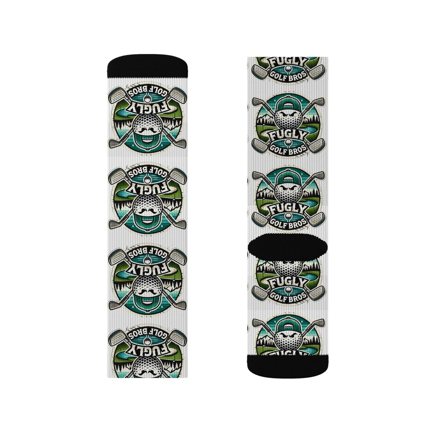 Cannabis Leaf & Crossed Pipes Sublimation Socks — 420 Stoner Graphic Crew Socks