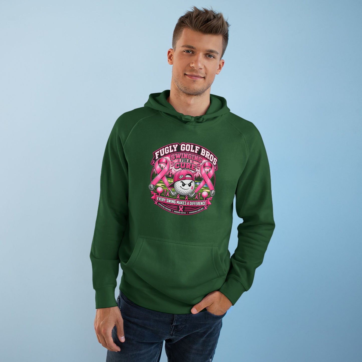 Hockey Panda Hoodie — "Fugly Golf Bros" Retro Hockey Graphic Pullover
