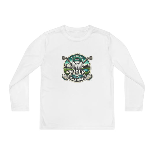 Youth Long Sleeve Tee — "Fugly Golf Bros" Golf Skull Logo