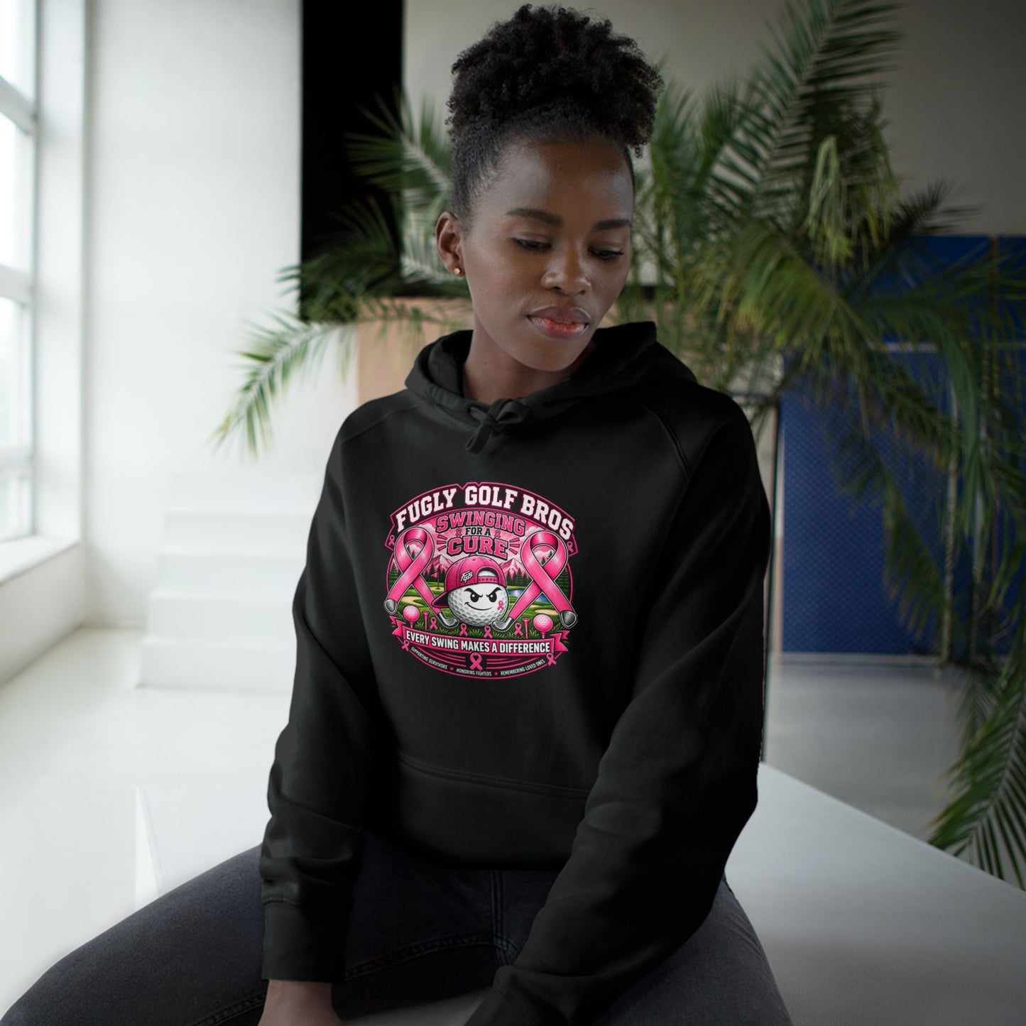 Hockey Panda Hoodie — "Fugly Golf Bros" Retro Hockey Graphic Pullover