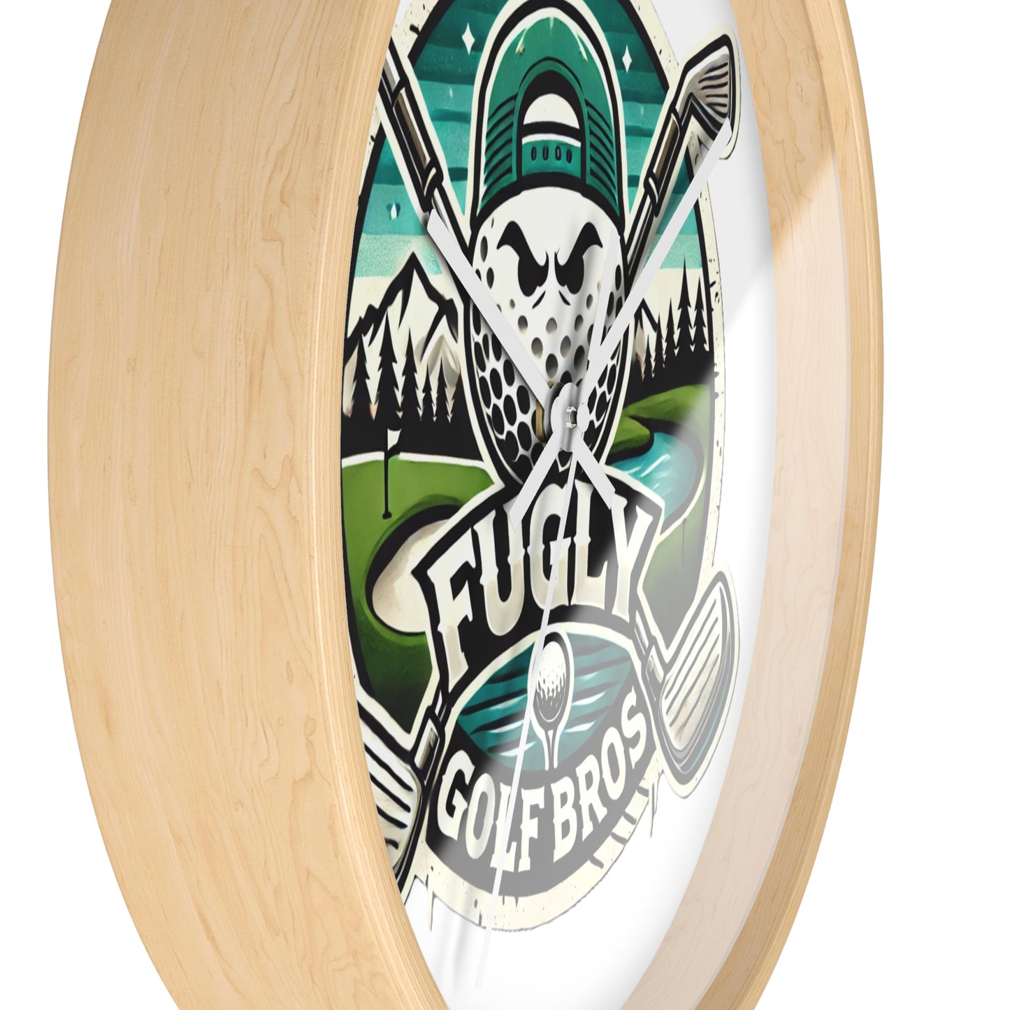 Fugly Golf Bros Wall Clock — Retro Golf Course Decor for Golfers