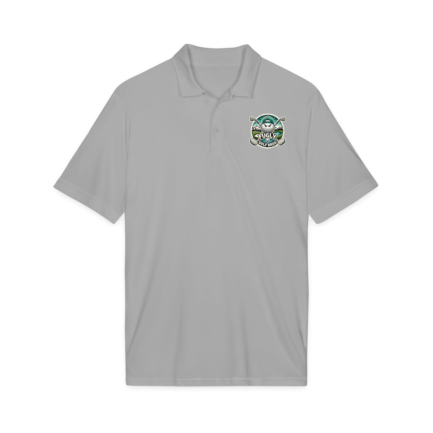 Emblem Golf Polo — Vintage Crest Club Logo