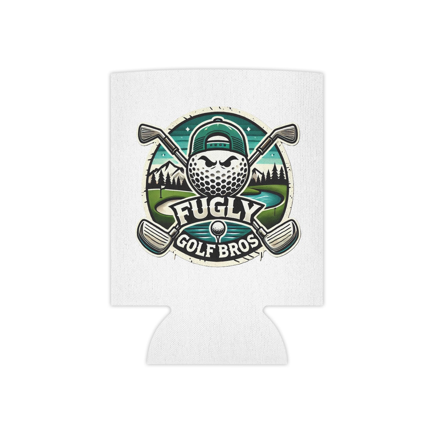 Fugly Golf Bros Can Cooler — Funny Golf Logo Beverage Koozie