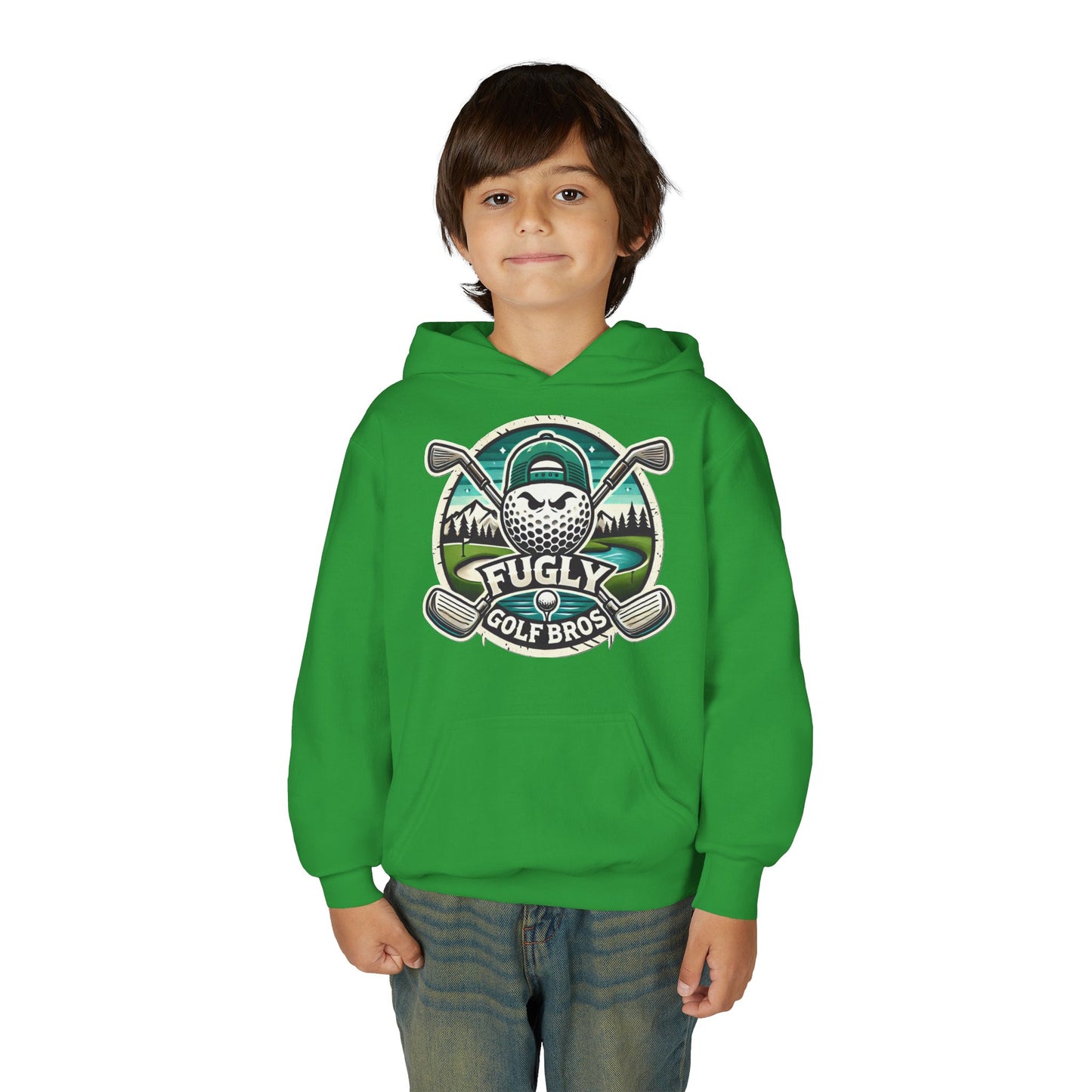 Youth Golf Hoodie - "Fugly Golf Bros" Vintage Golf Ball Logo