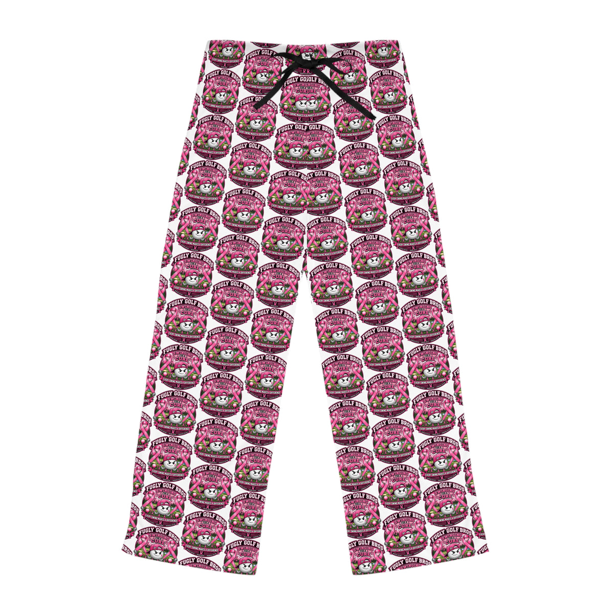 Pink Kawaii Cat All-Over Print Pajama Pants — Women's Cozy Sleep Lounge