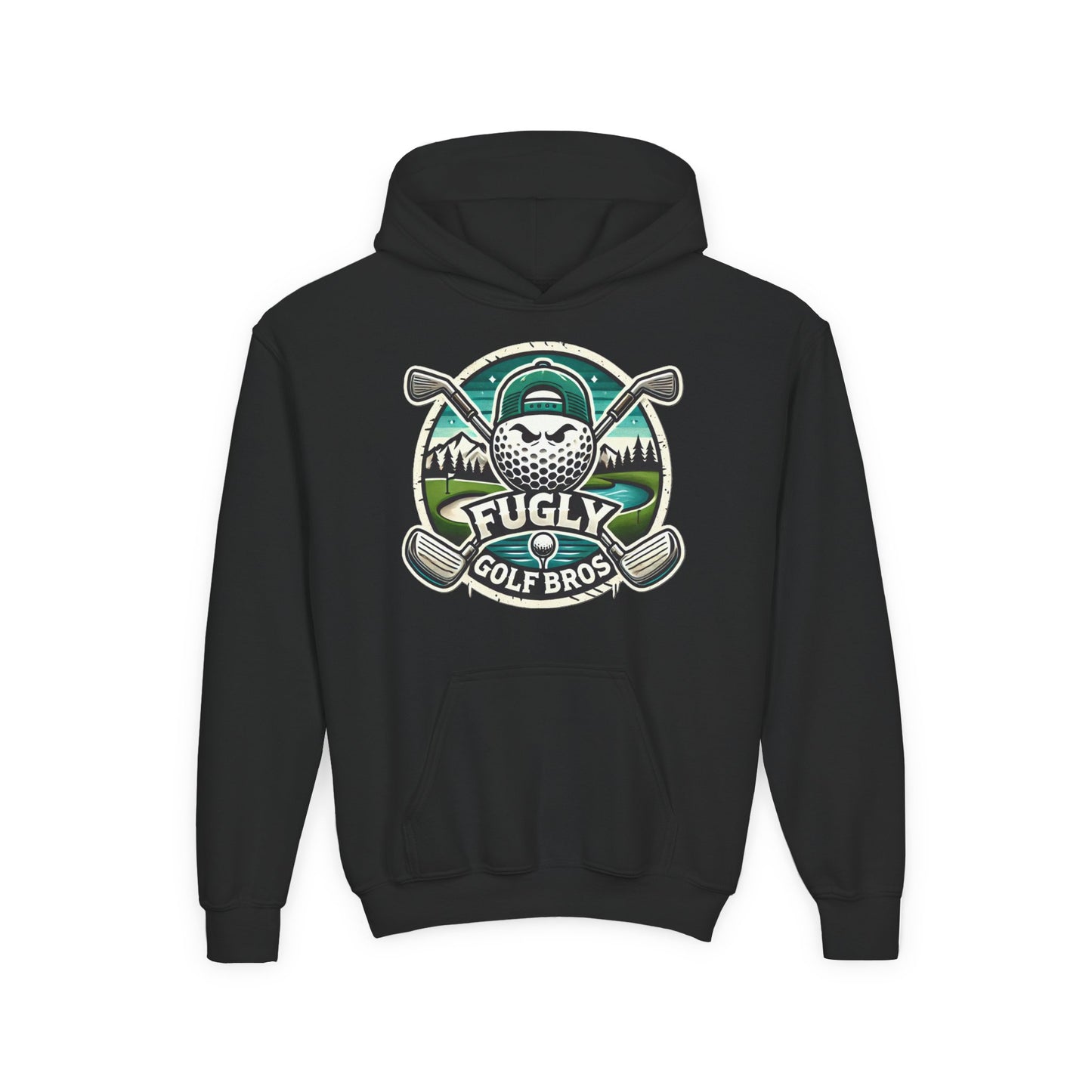 Youth Golf Hoodie - "Fugly Golf Bros" Vintage Golf Ball Logo