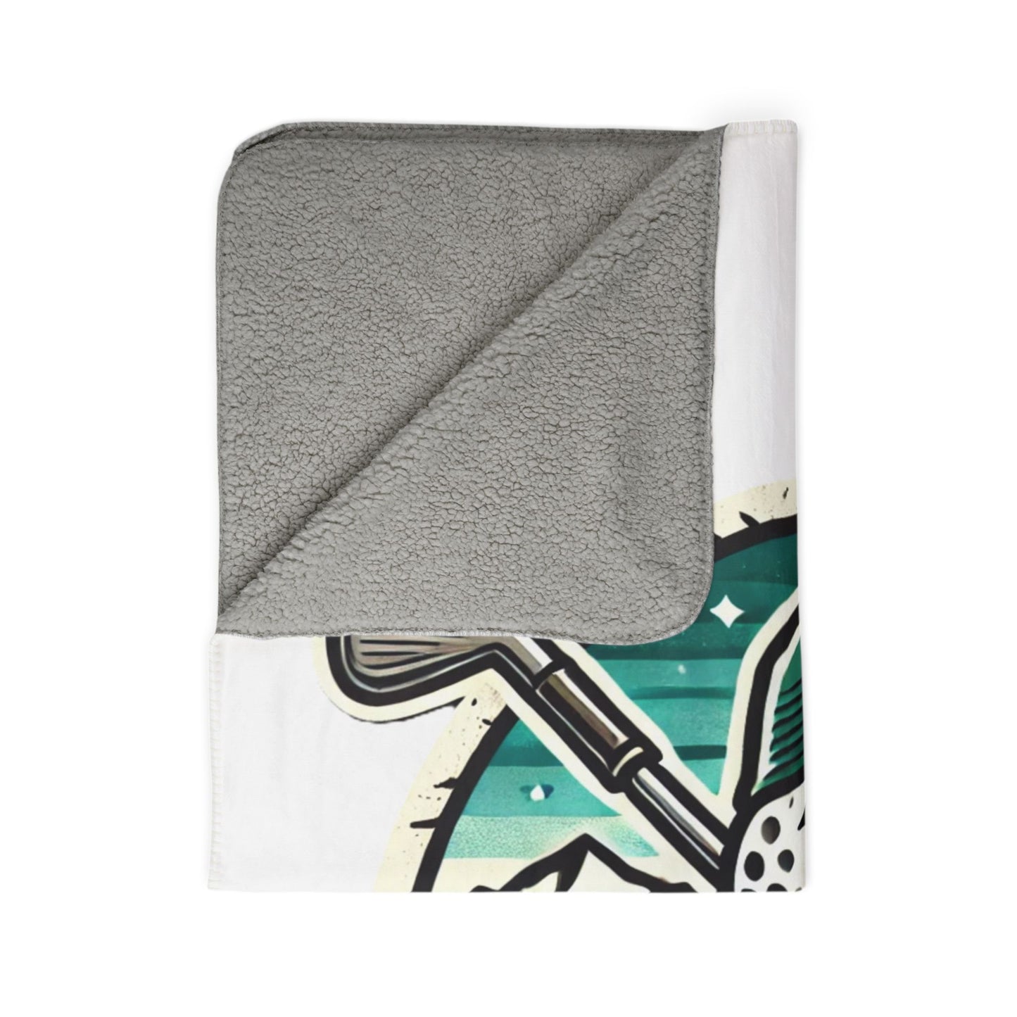 Fugly Golf Bros Sherpa Blanket — Funny Golf Ball Logo Fleece Throw
