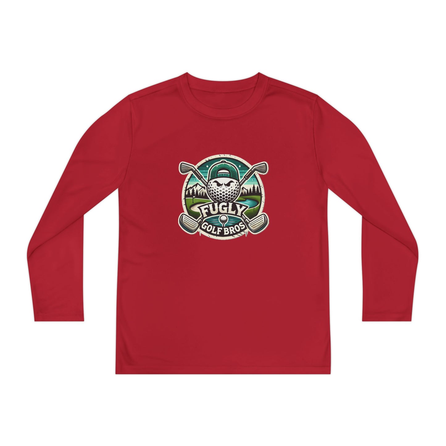 Youth Long Sleeve Tee — "Fugly Golf Bros" Golf Skull Logo