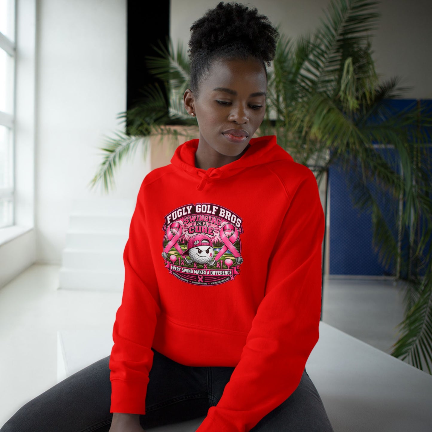 Hockey Panda Hoodie — "Fugly Golf Bros" Retro Hockey Graphic Pullover