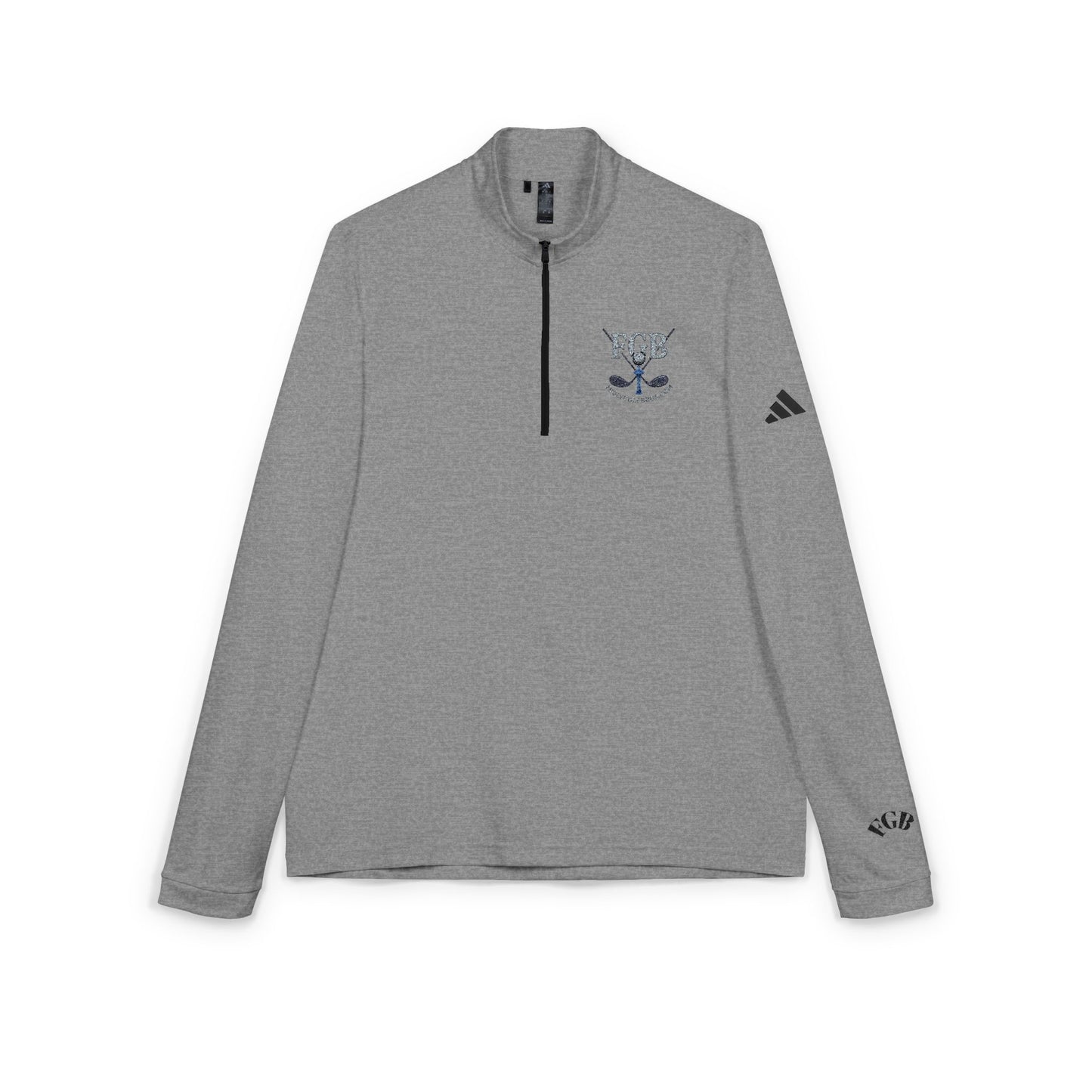 Embroidered Tiger Crest Quarter-Zip Pullover
