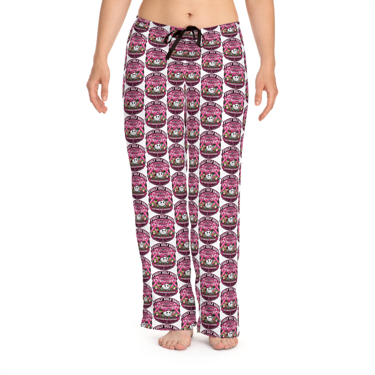 Pink Kawaii Cat All-Over Print Pajama Pants — Women's Cozy Sleep Lounge