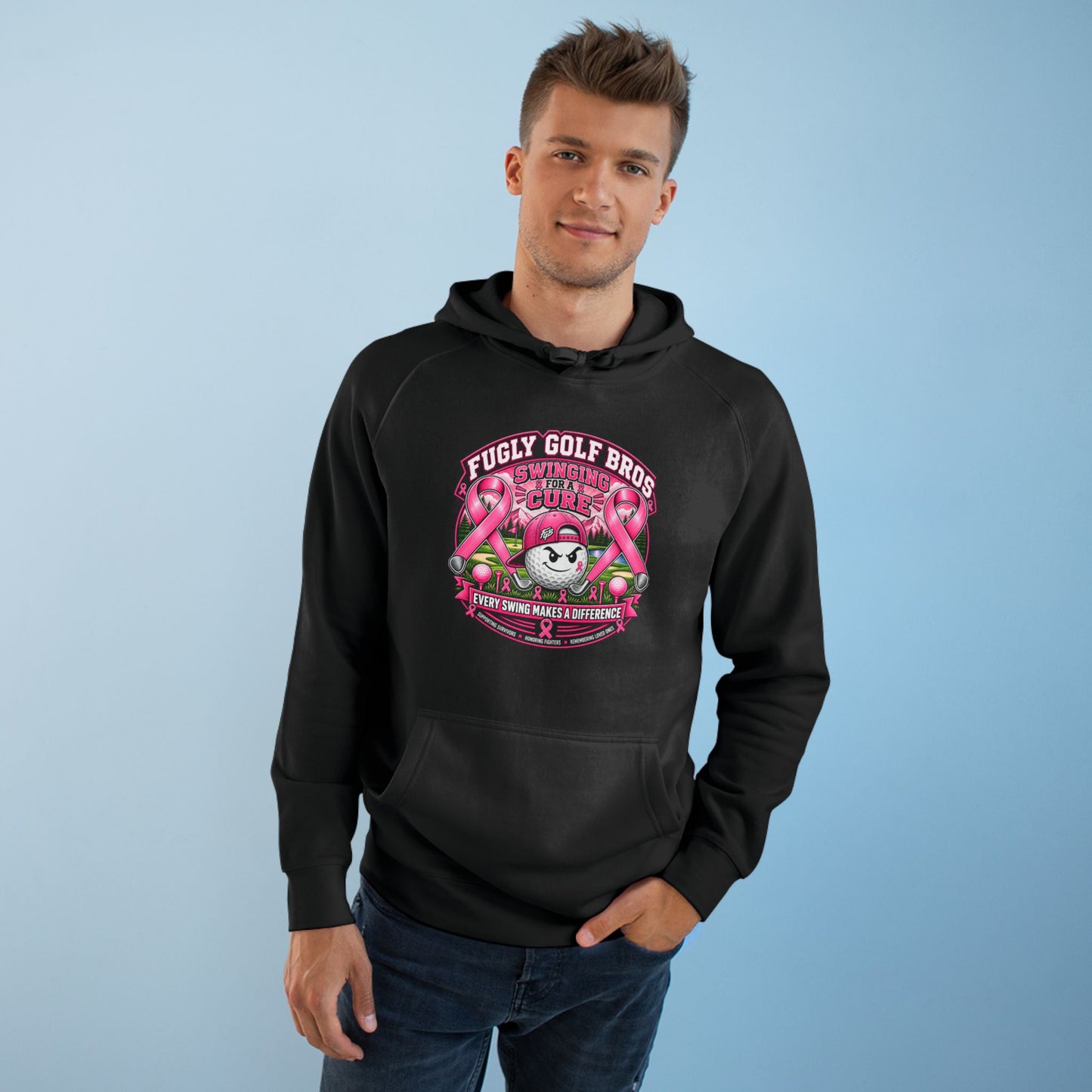 Hockey Panda Hoodie — "Fugly Golf Bros" Retro Hockey Graphic Pullover