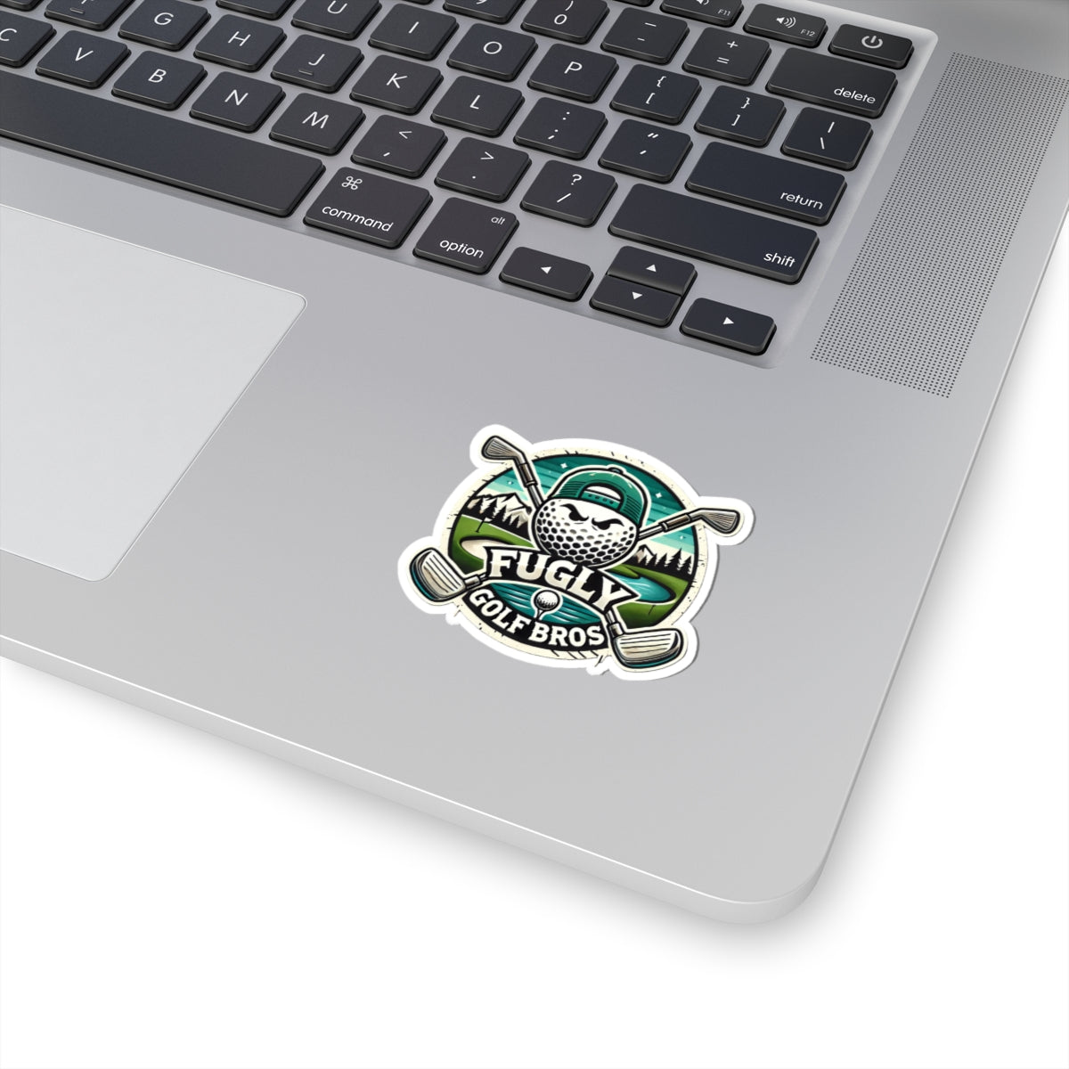 Fugly Golf Bros Sticker — Retro Golf Ball Logo Kiss-Cut Sticker