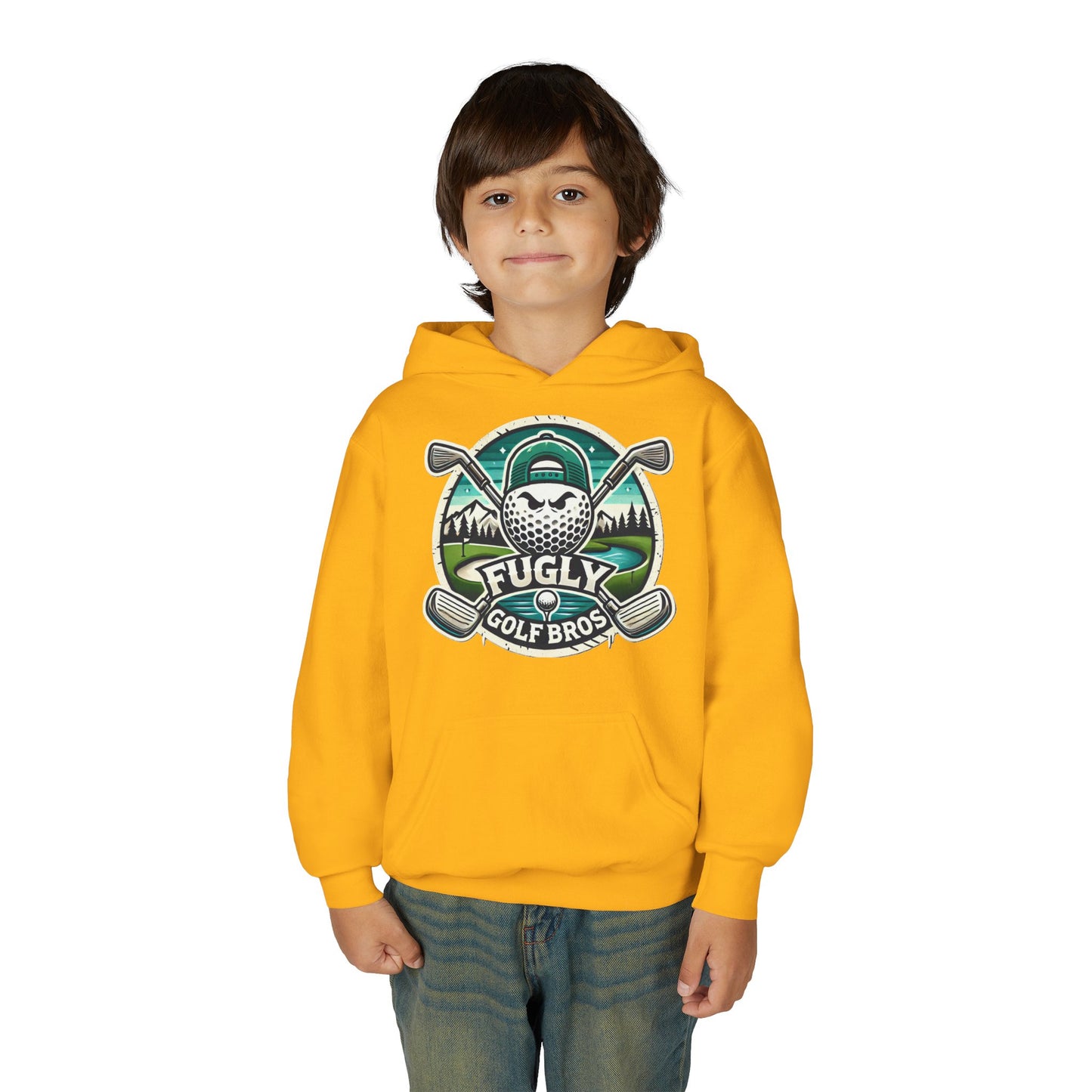 Youth Golf Hoodie - "Fugly Golf Bros" Vintage Golf Ball Logo