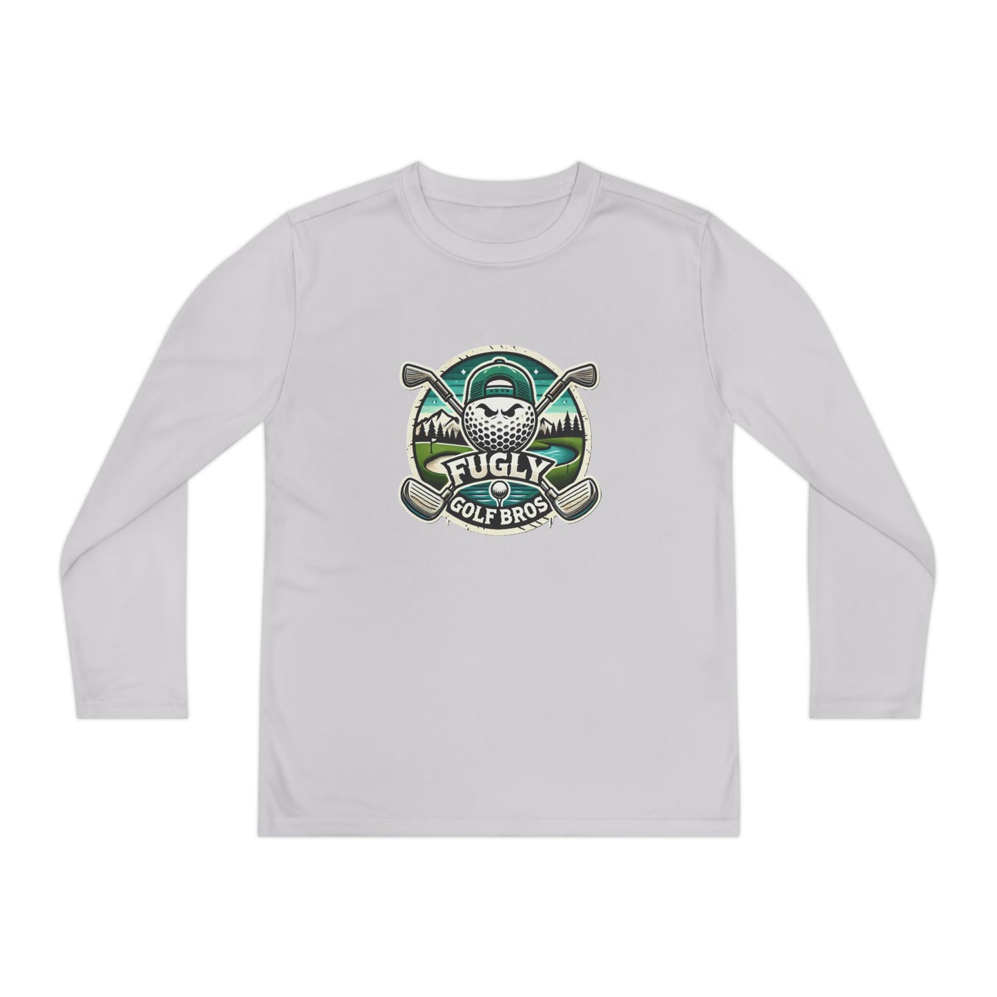 Youth Long Sleeve Tee — "Fugly Golf Bros" Golf Skull Logo