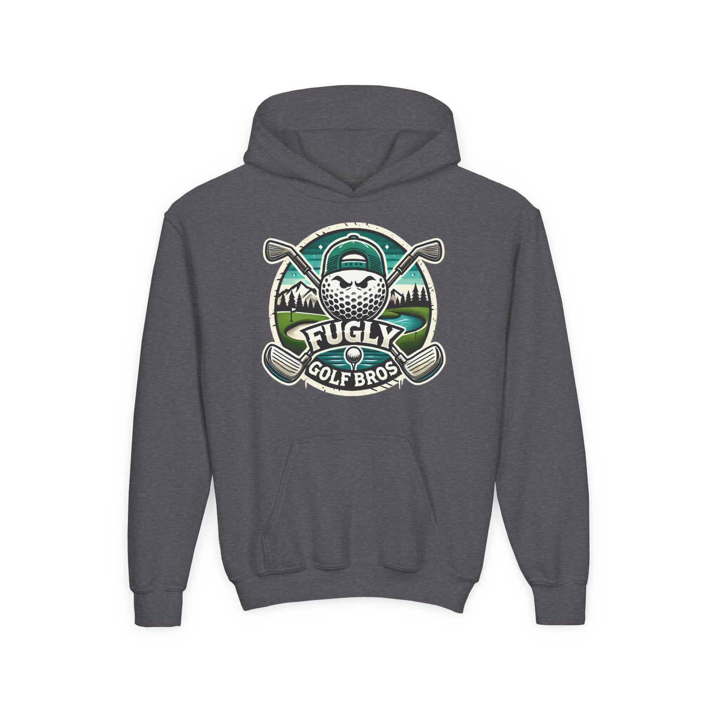 Youth Golf Hoodie - "Fugly Golf Bros" Vintage Golf Ball Logo