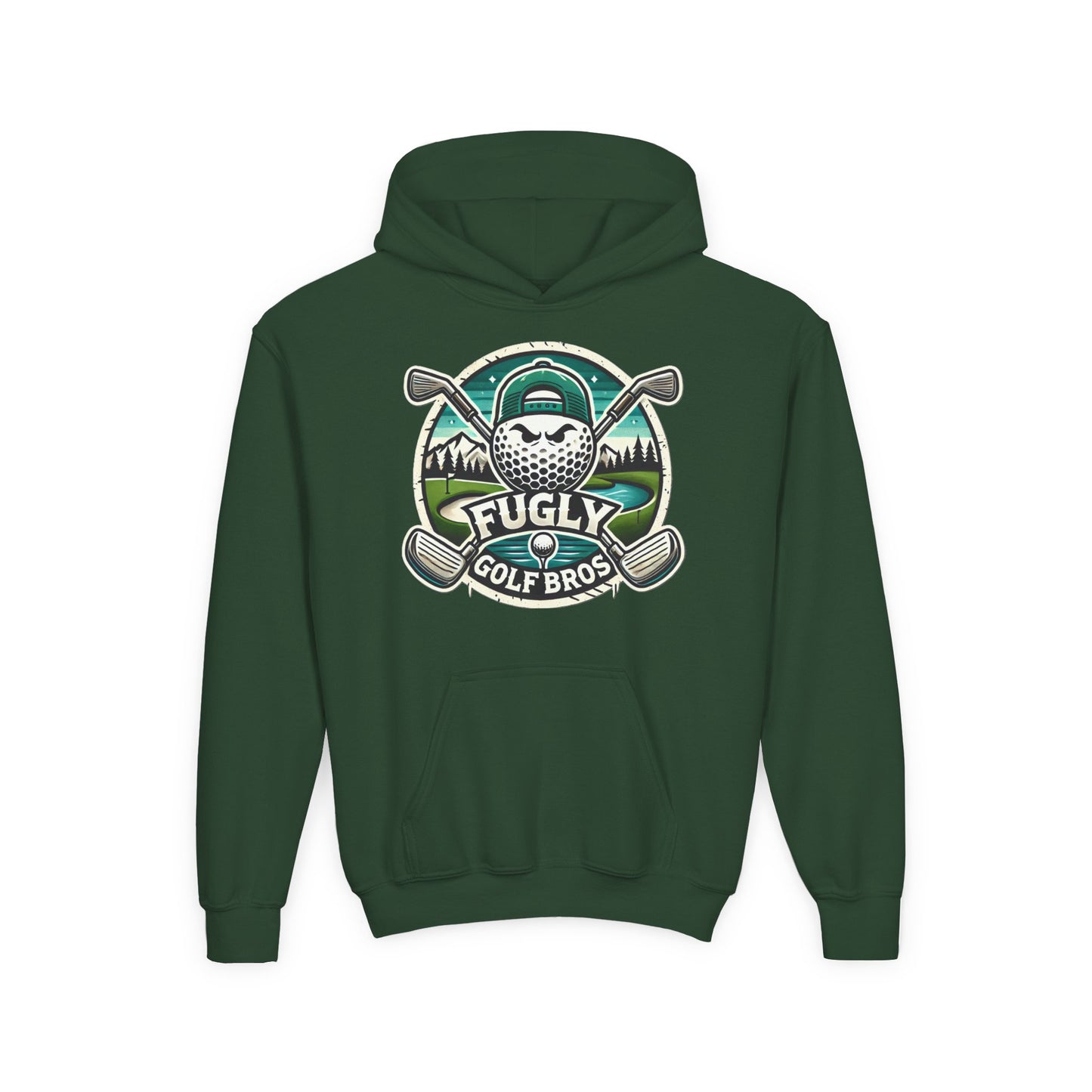 Youth Golf Hoodie - "Fugly Golf Bros" Vintage Golf Ball Logo