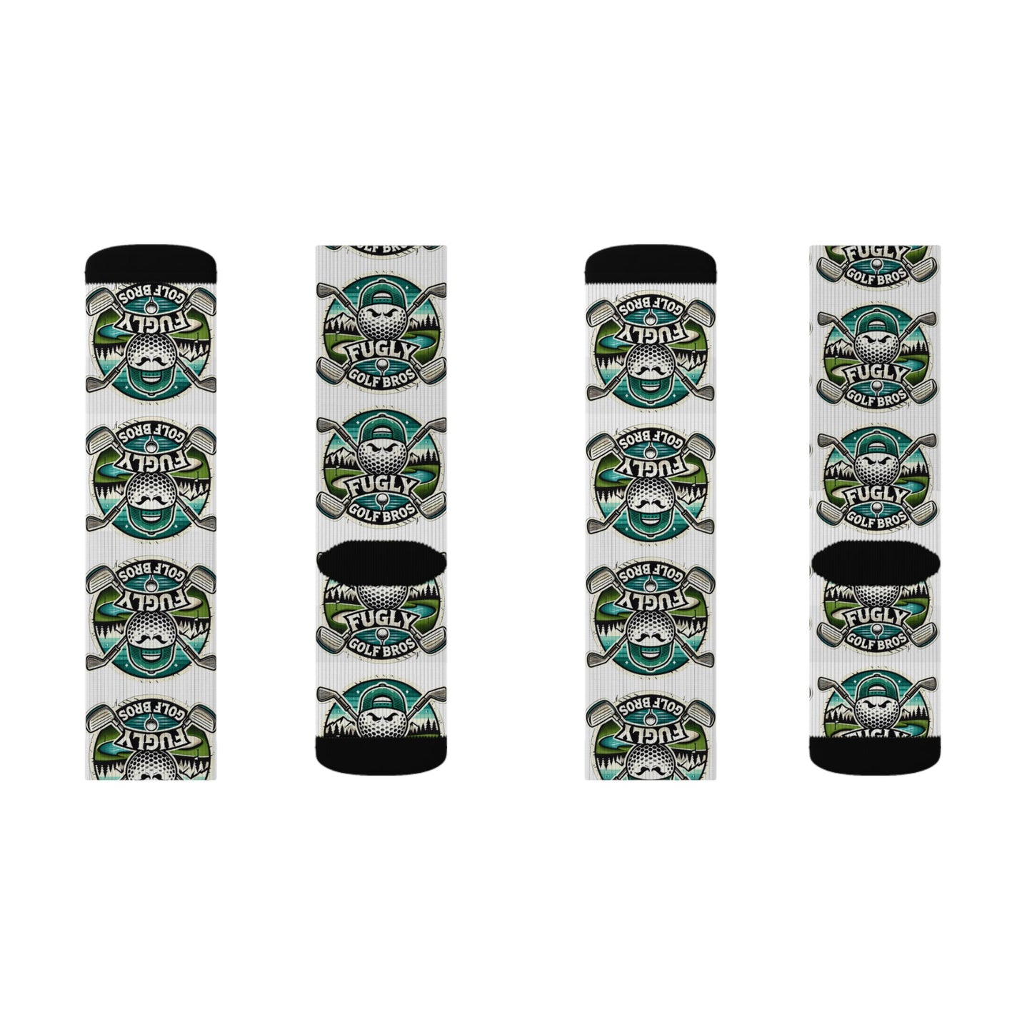 Cannabis Leaf & Crossed Pipes Sublimation Socks — 420 Stoner Graphic Crew Socks