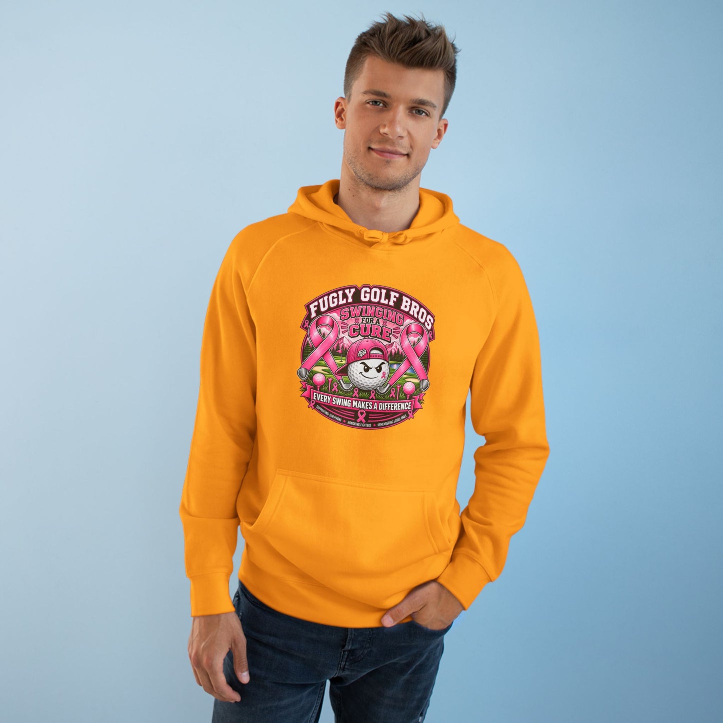 Hockey Panda Hoodie — "Fugly Golf Bros" Retro Hockey Graphic Pullover