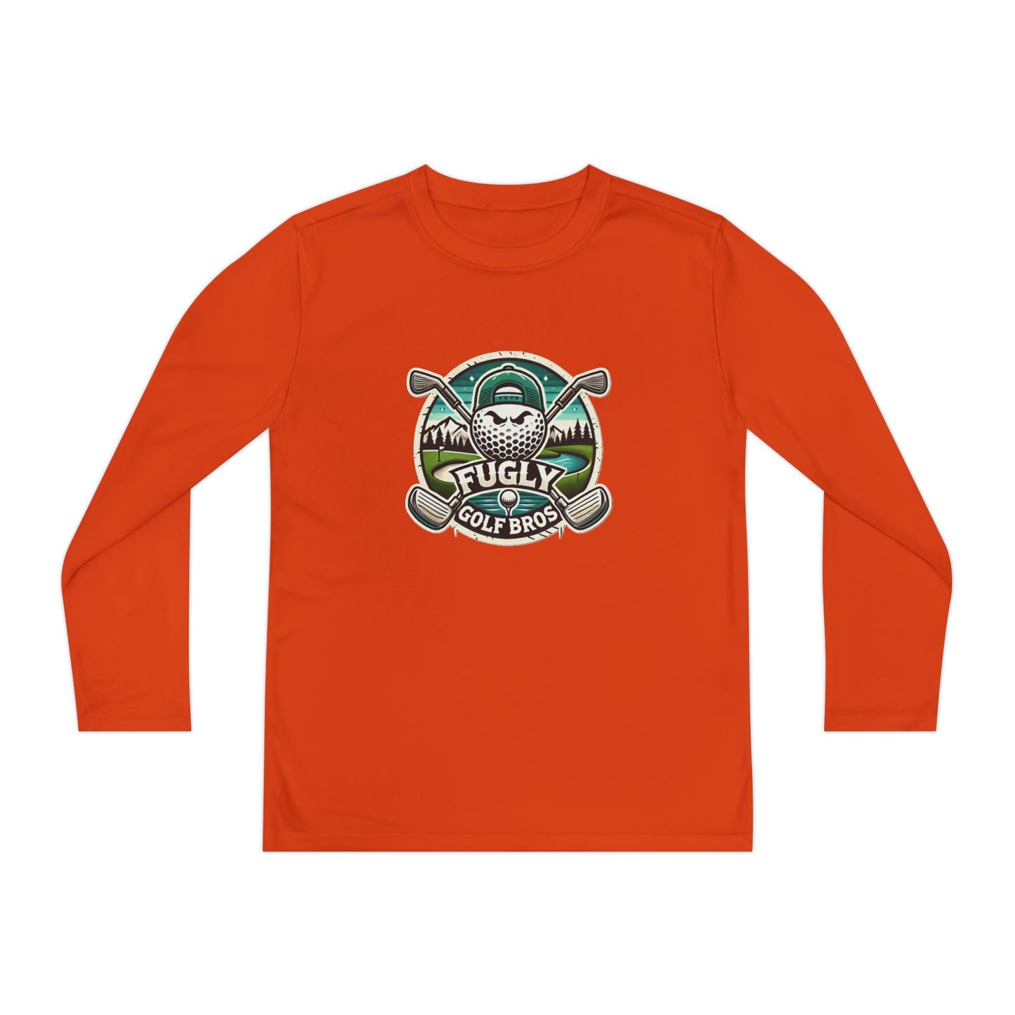 Youth Long Sleeve Tee — "Fugly Golf Bros" Golf Skull Logo