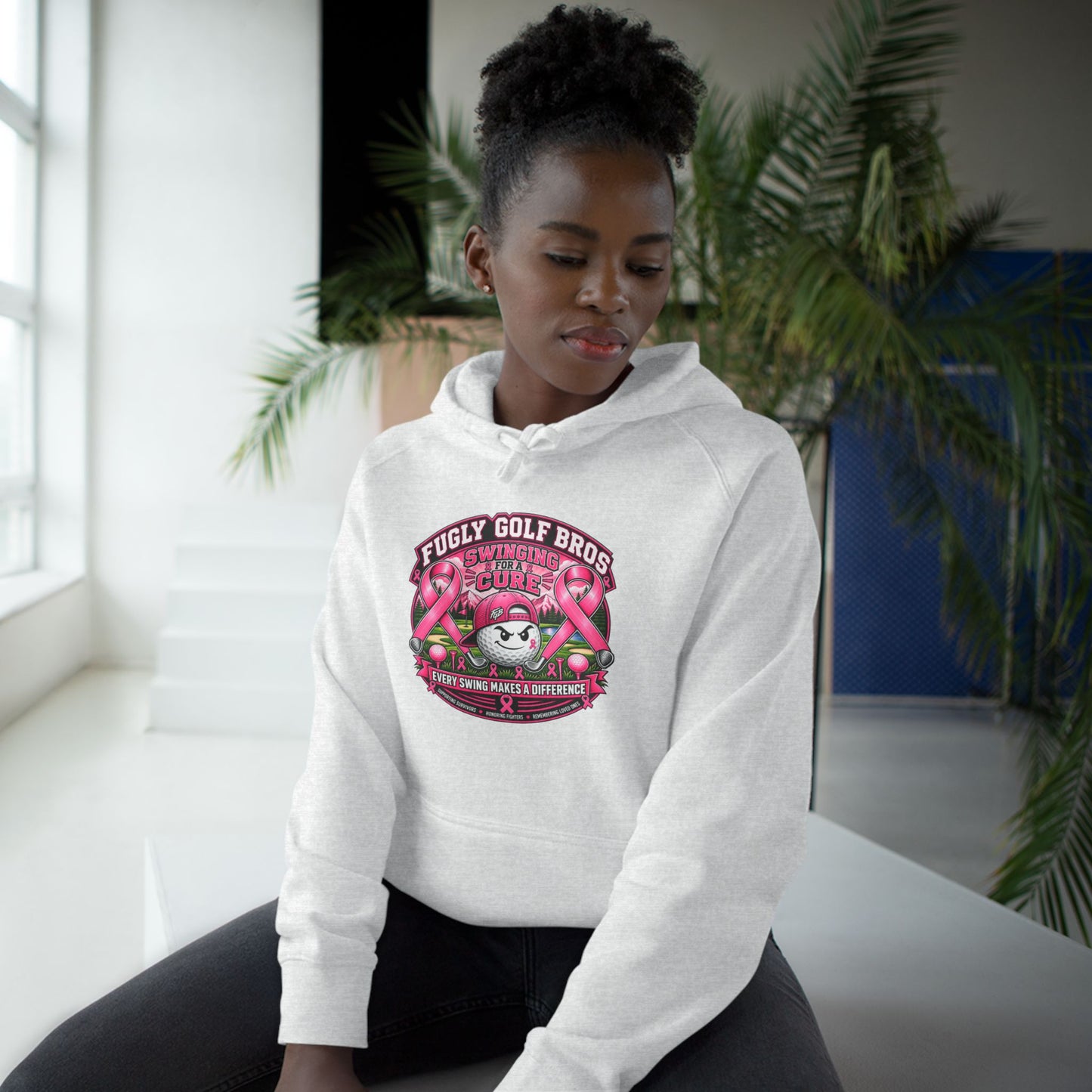 Hockey Panda Hoodie — "Fugly Golf Bros" Retro Hockey Graphic Pullover