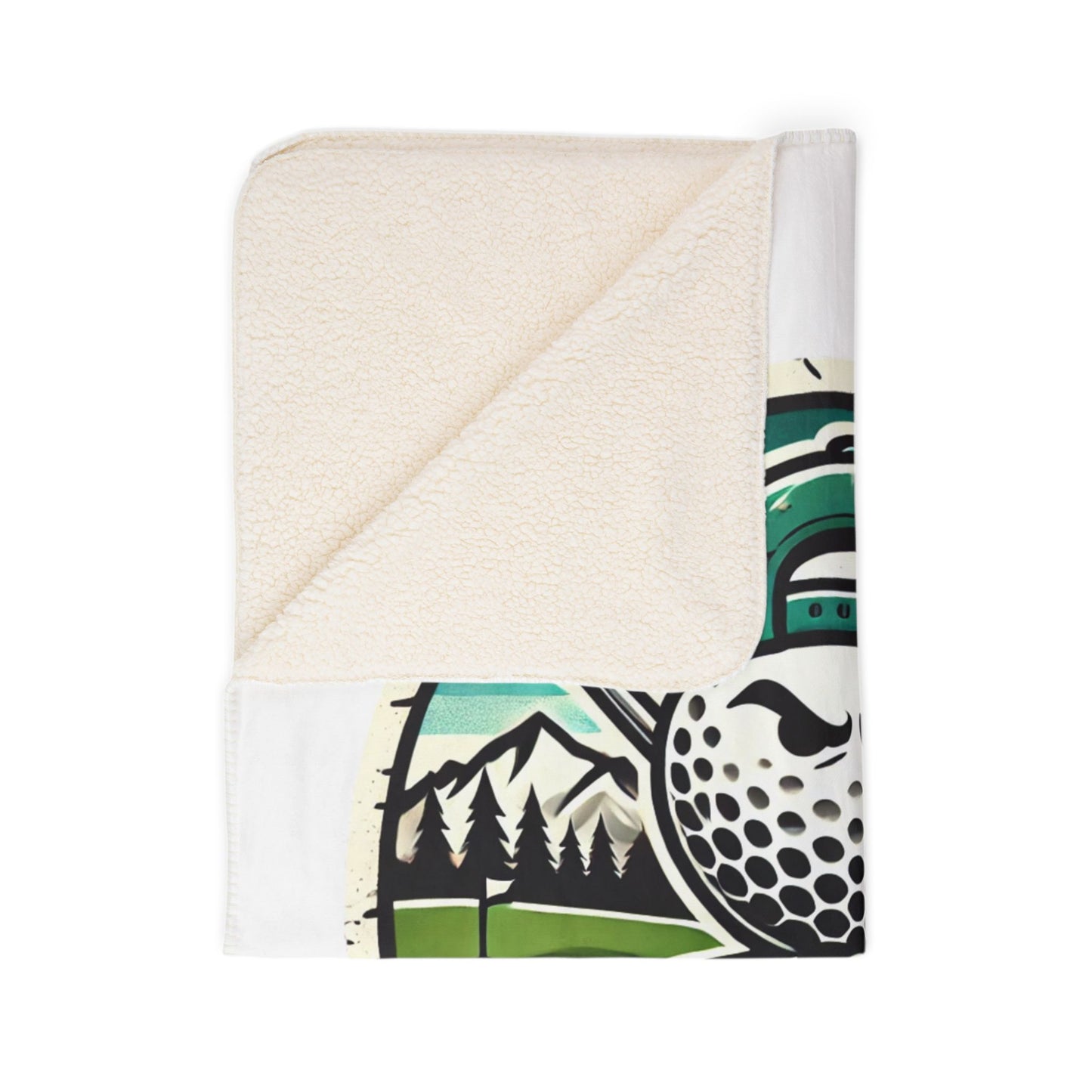 Fugly Golf Bros Sherpa Blanket — Funny Golf Ball Logo Fleece Throw