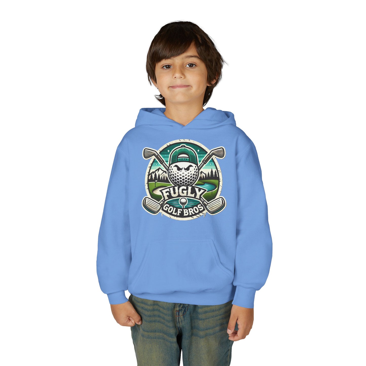 Youth Golf Hoodie - "Fugly Golf Bros" Vintage Golf Ball Logo