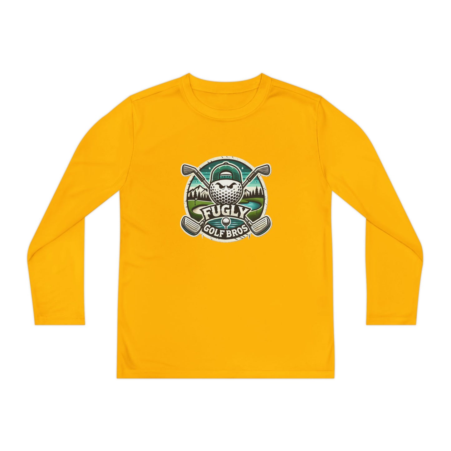 Youth Long Sleeve Tee — "Fugly Golf Bros" Golf Skull Logo