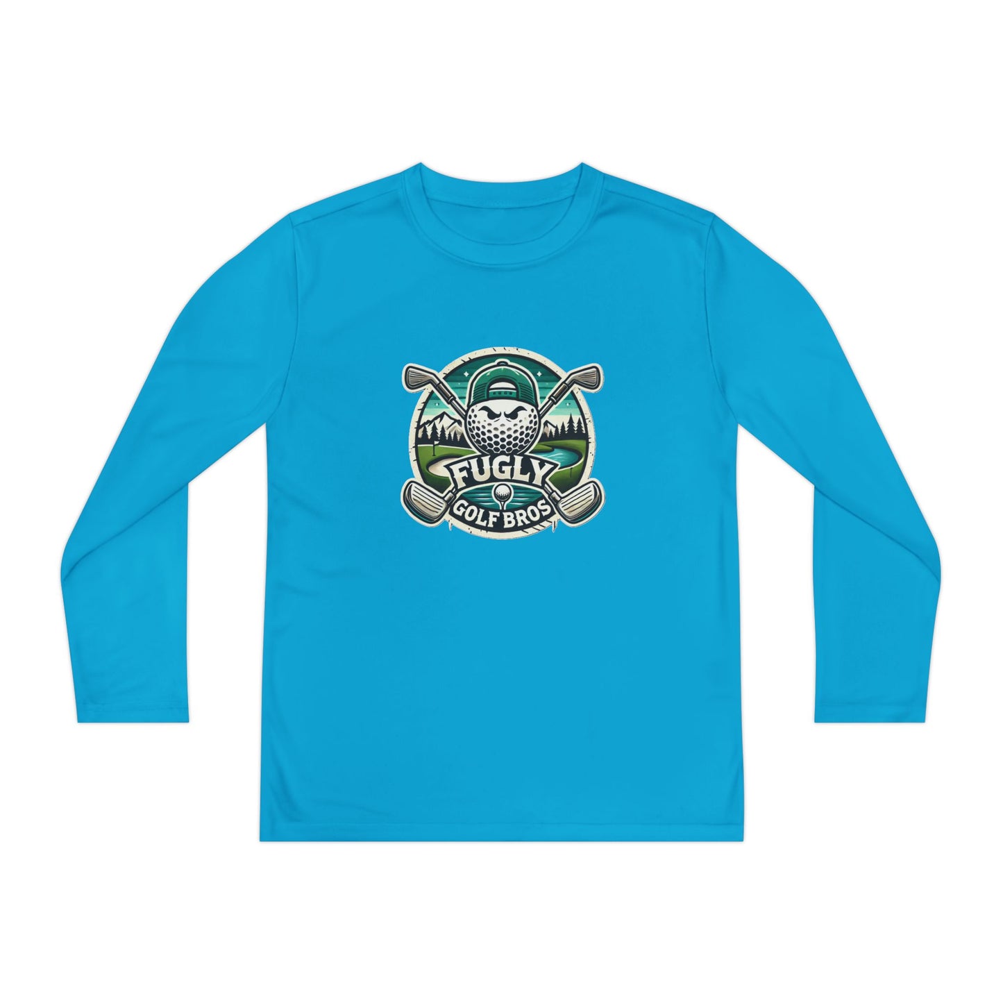 Youth Long Sleeve Tee — "Fugly Golf Bros" Golf Skull Logo