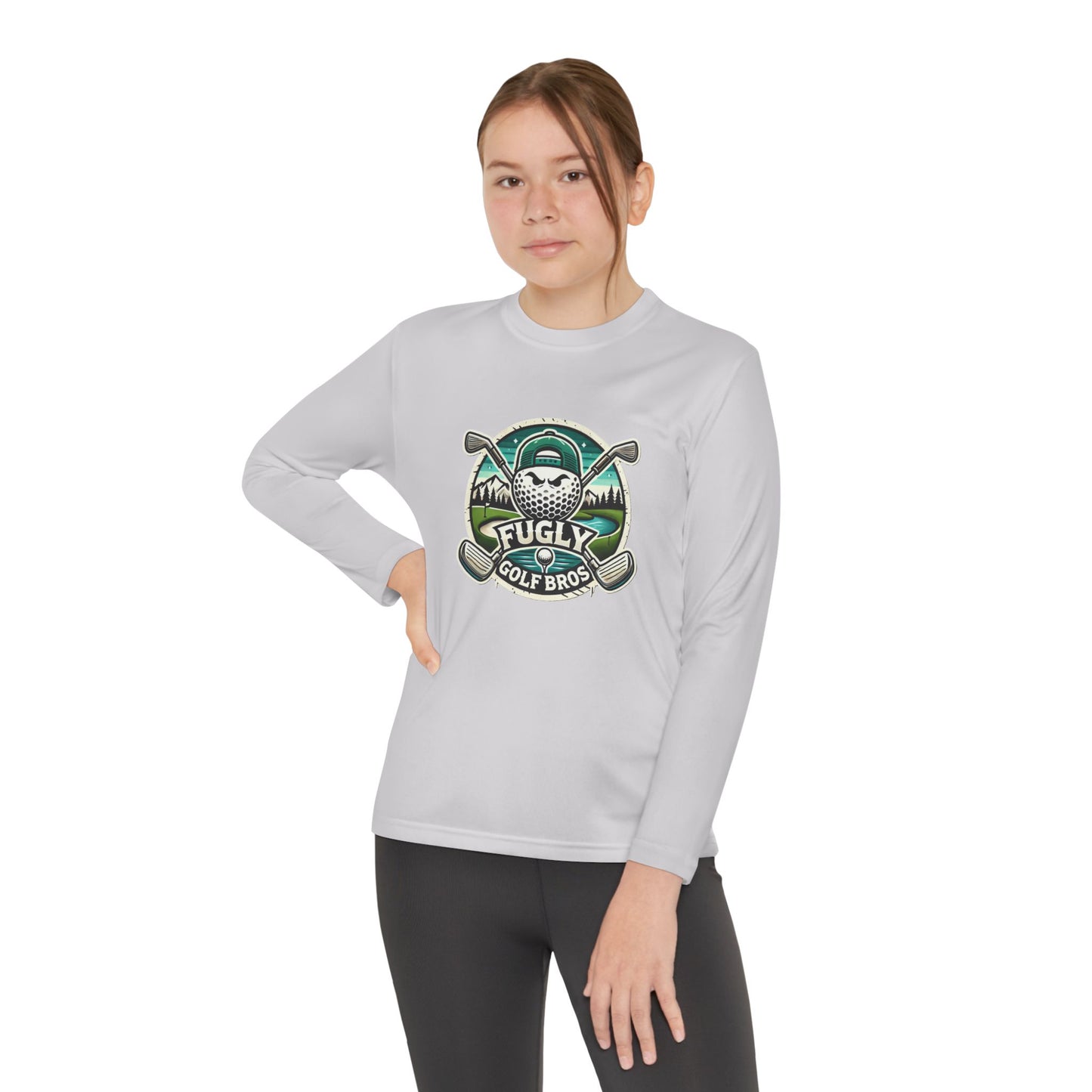 Youth Long Sleeve Tee — "Fugly Golf Bros" Golf Skull Logo