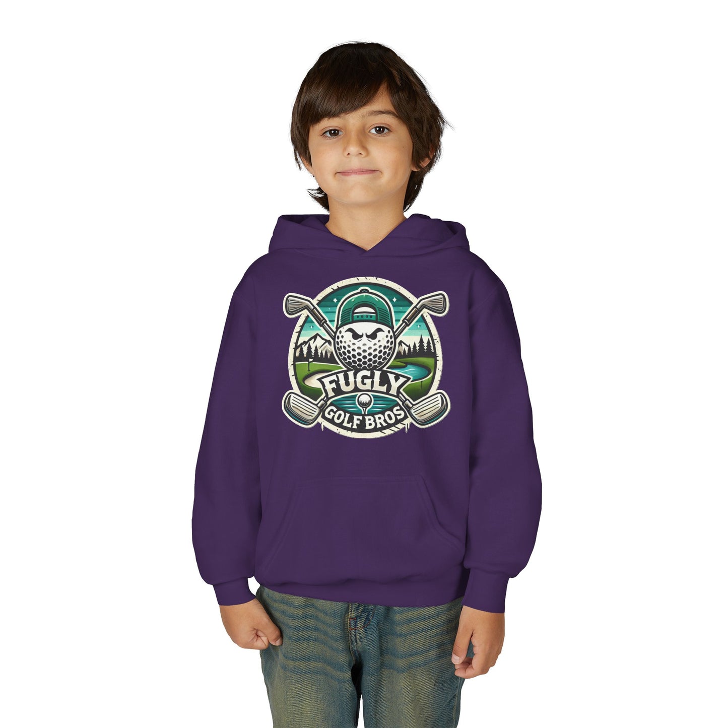 Youth Golf Hoodie - "Fugly Golf Bros" Vintage Golf Ball Logo