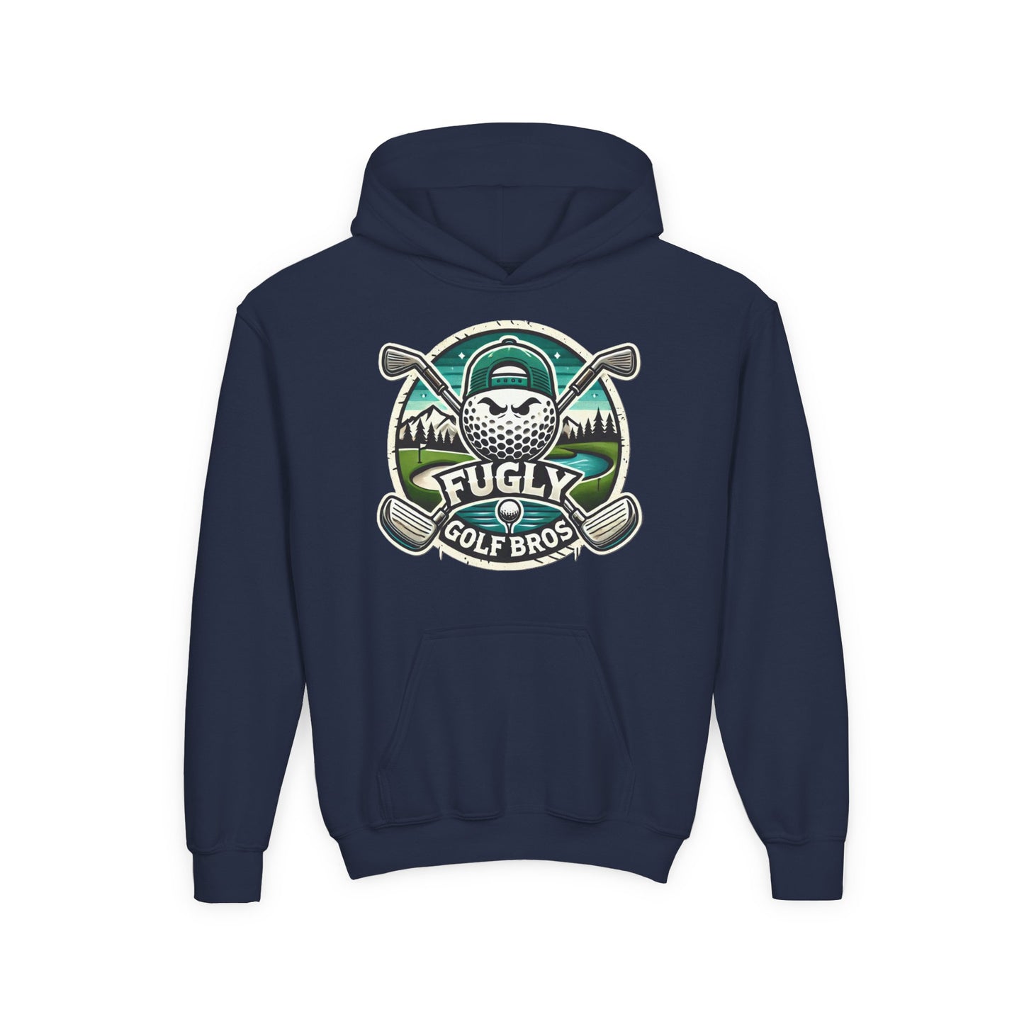 Youth Golf Hoodie - "Fugly Golf Bros" Vintage Golf Ball Logo