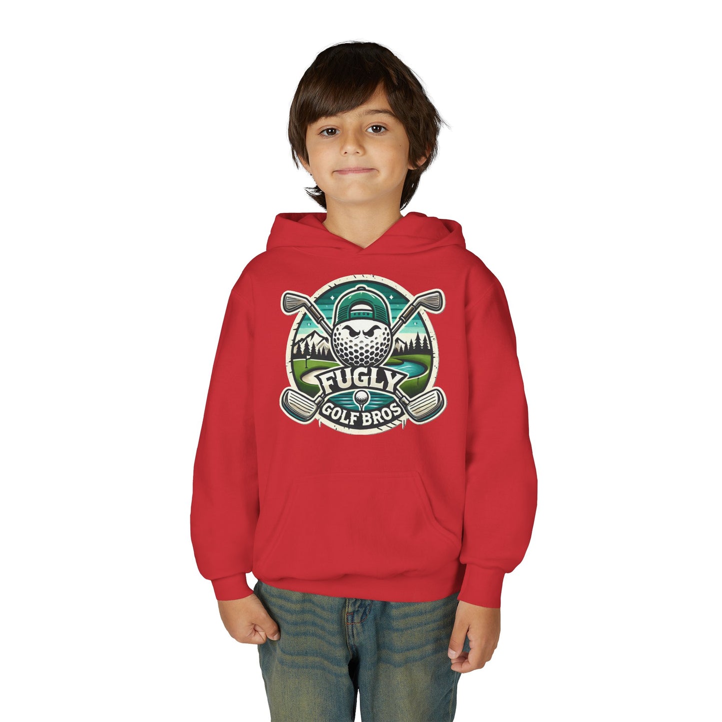 Youth Golf Hoodie - "Fugly Golf Bros" Vintage Golf Ball Logo