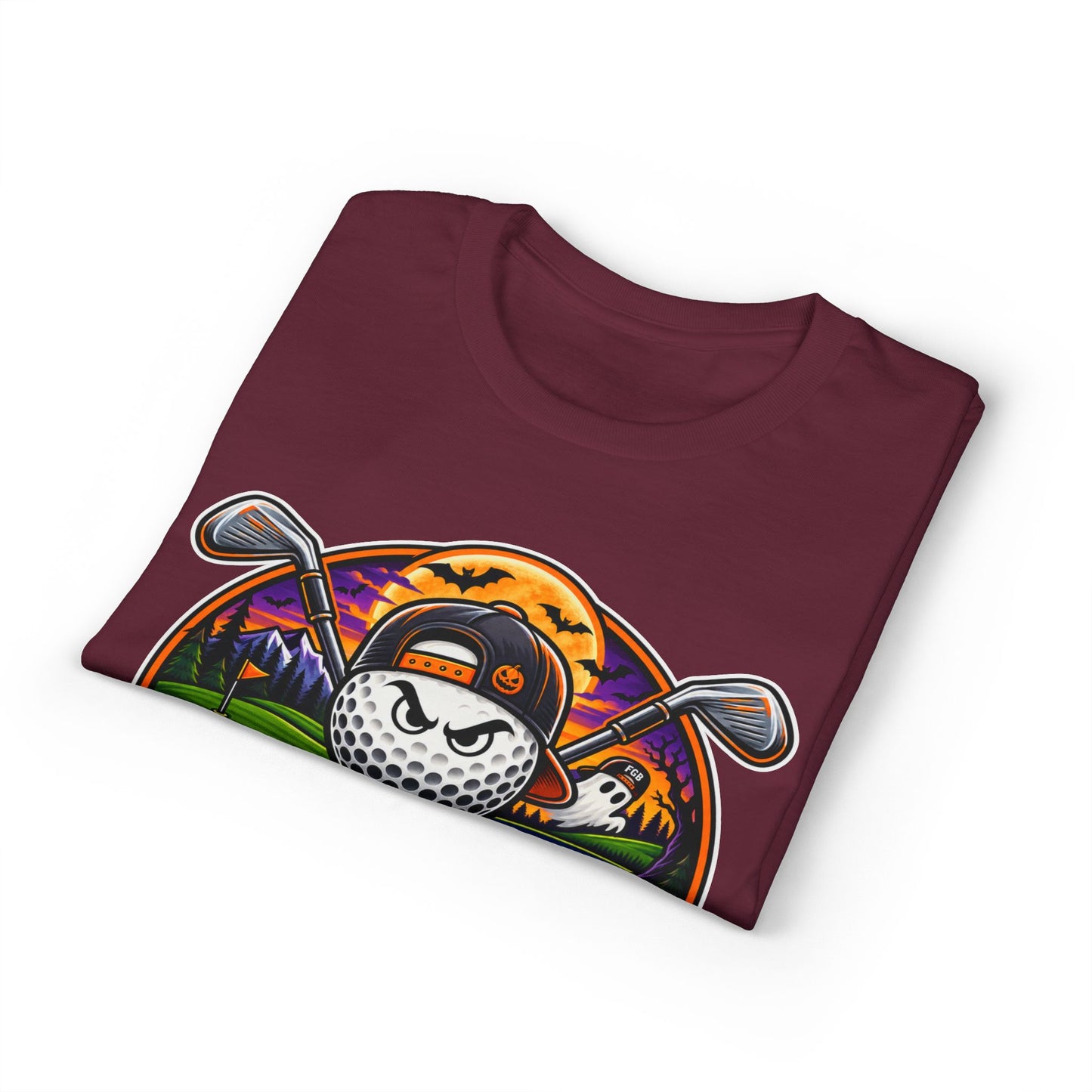 Fugly Golf Bros Graphic T-Shirt — Halloween Golf Skull Design