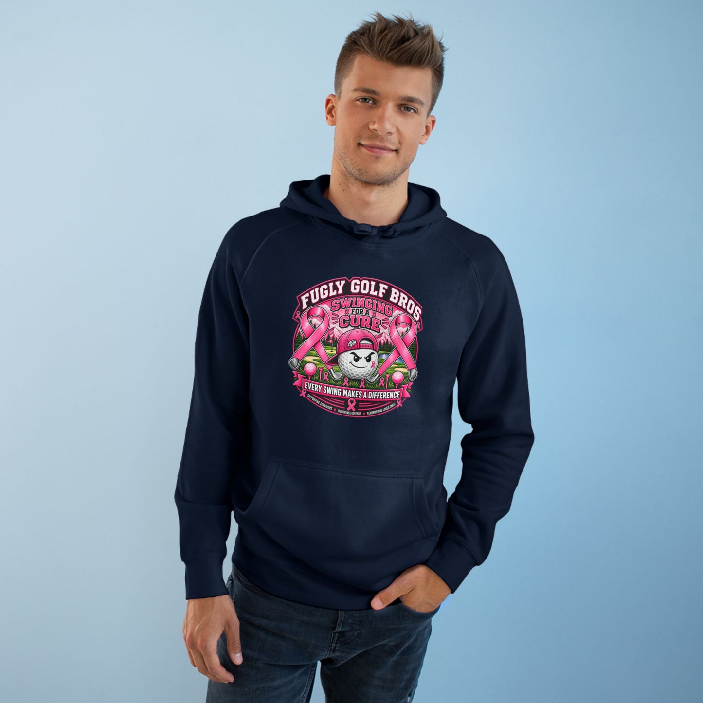Hockey Panda Hoodie — "Fugly Golf Bros" Retro Hockey Graphic Pullover
