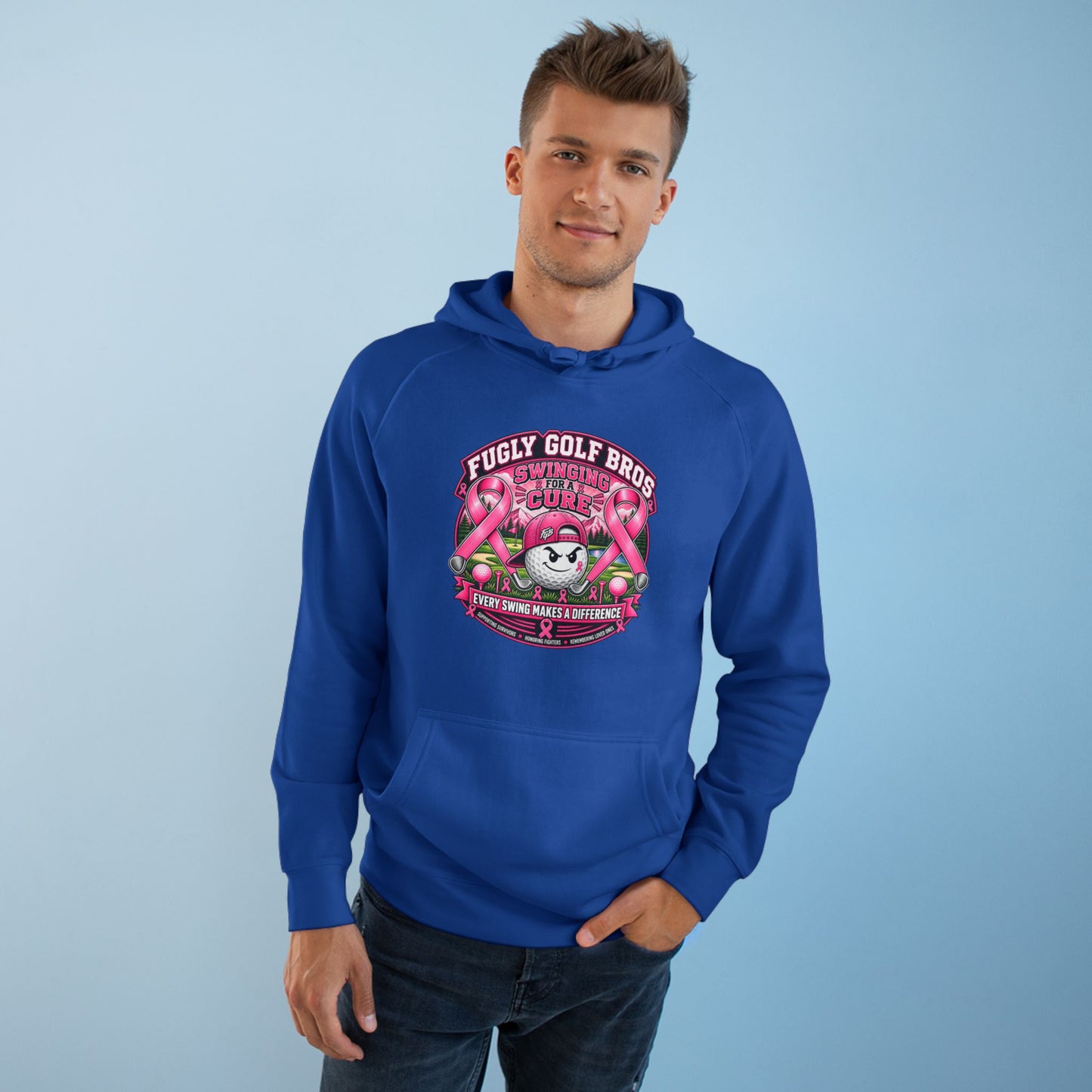Hockey Panda Hoodie — "Fugly Golf Bros" Retro Hockey Graphic Pullover