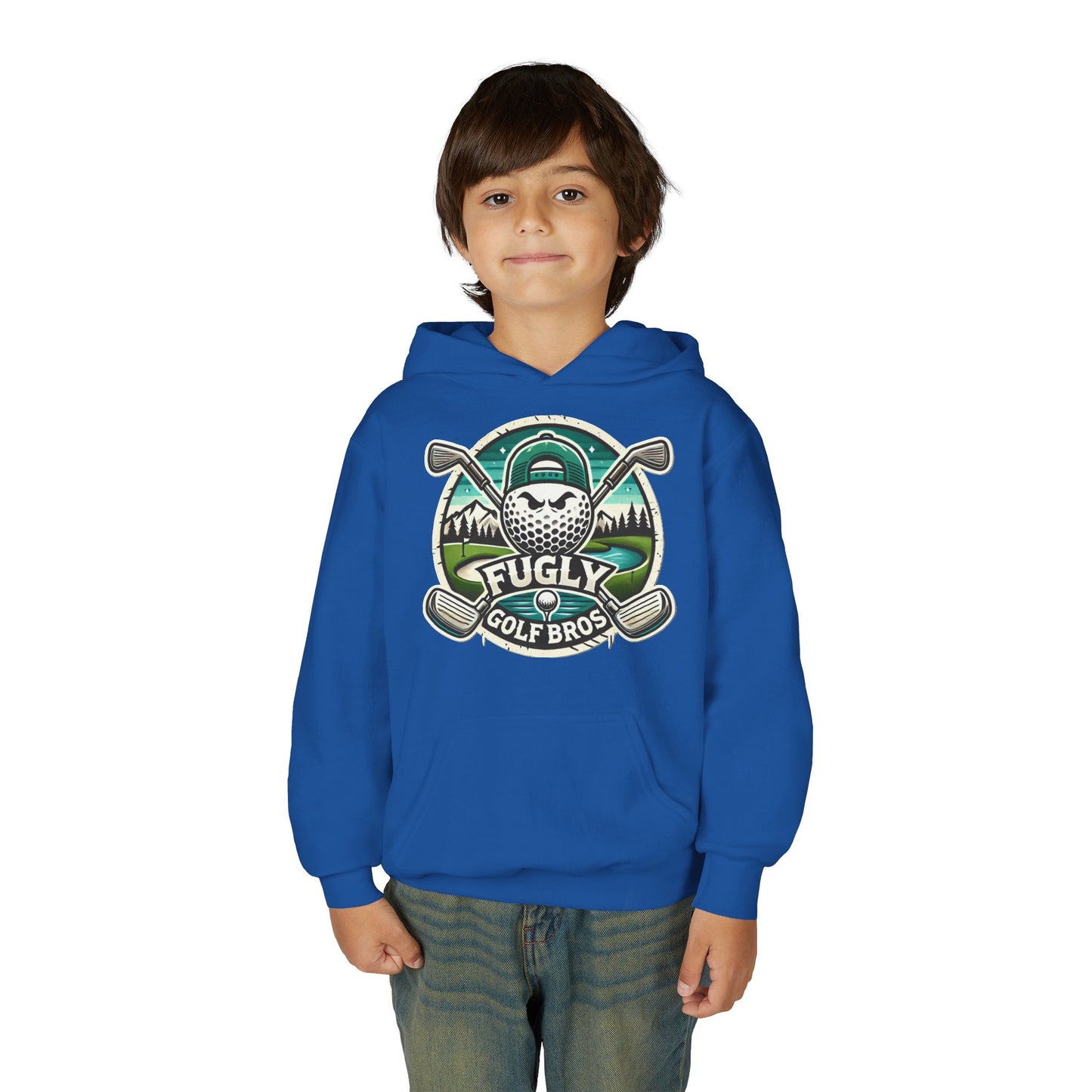 Youth Golf Hoodie - "Fugly Golf Bros" Vintage Golf Ball Logo