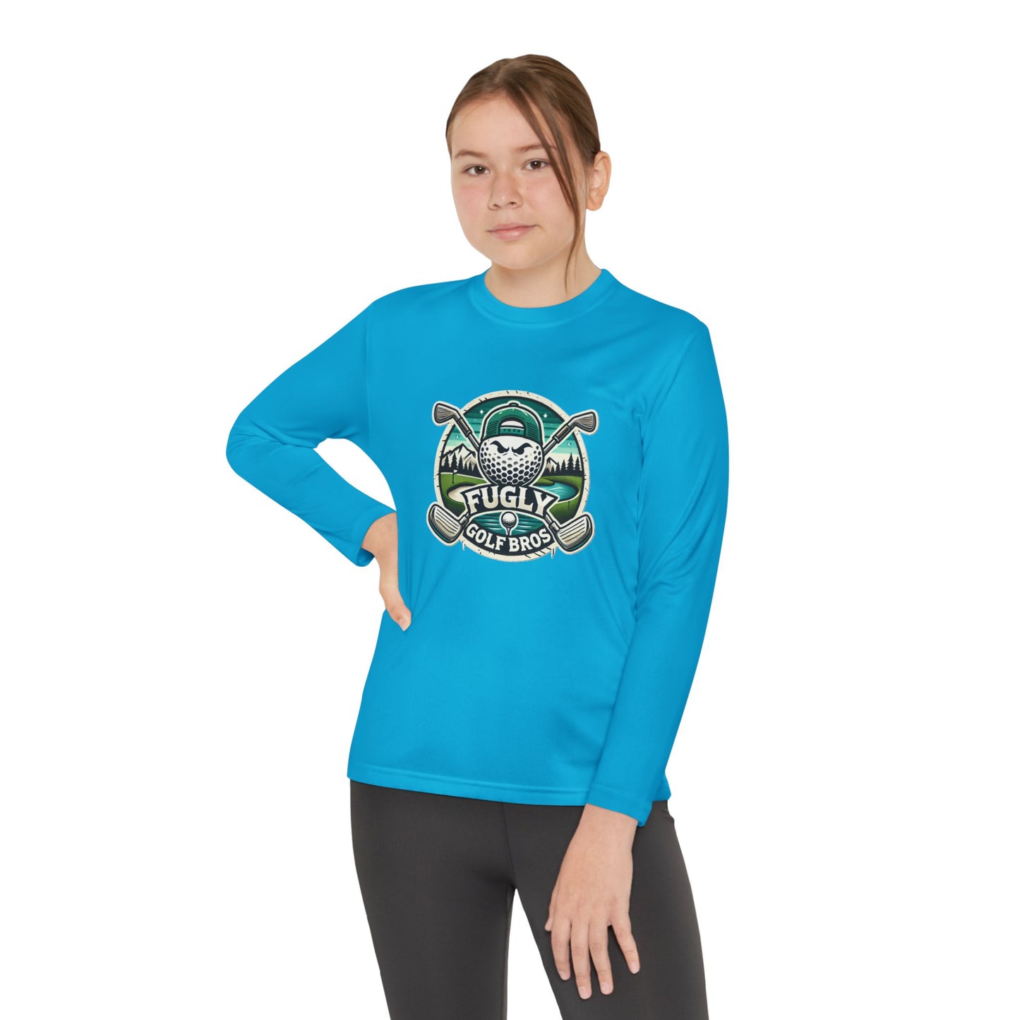 Youth Long Sleeve Tee — "Fugly Golf Bros" Golf Skull Logo