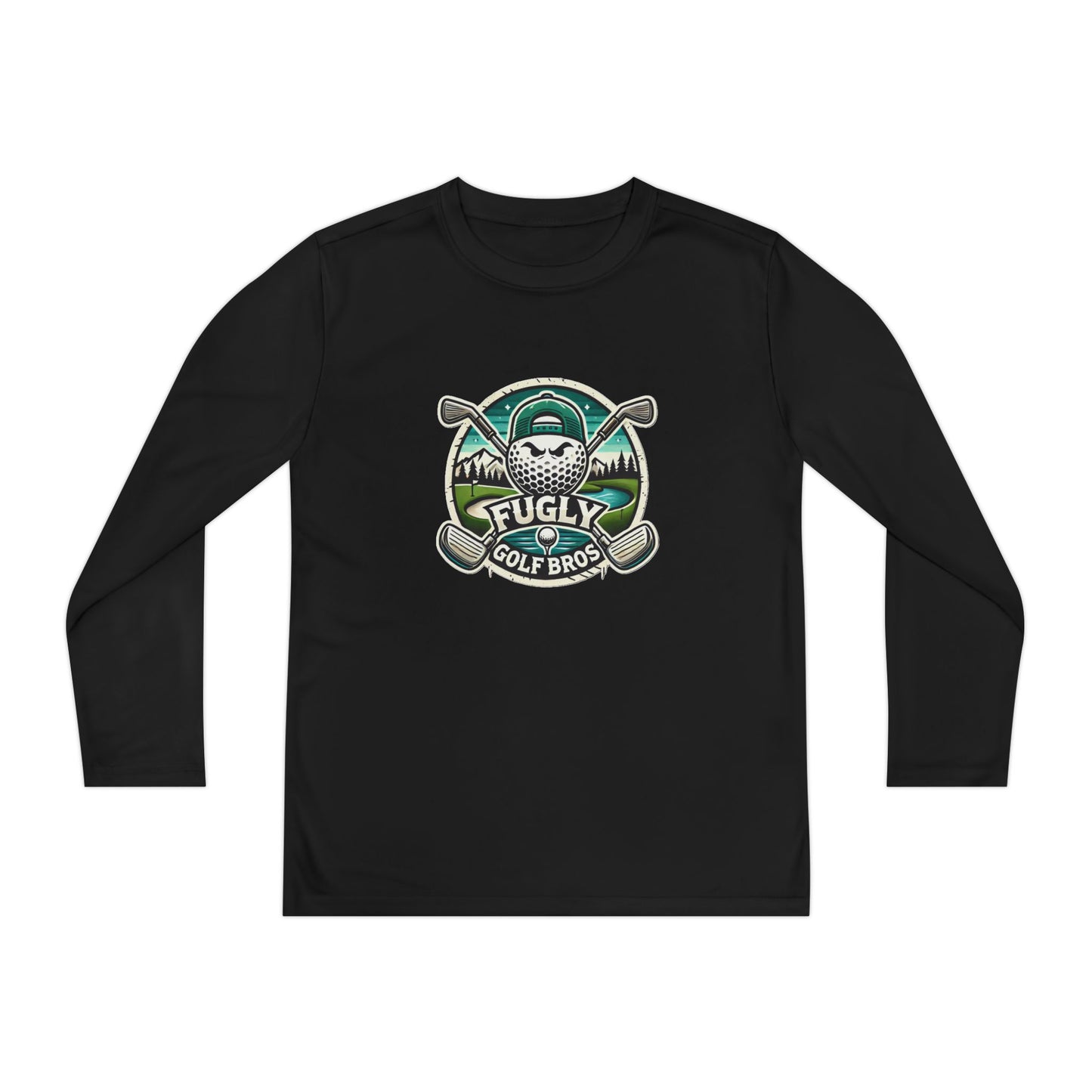 Youth Long Sleeve Tee — "Fugly Golf Bros" Golf Skull Logo