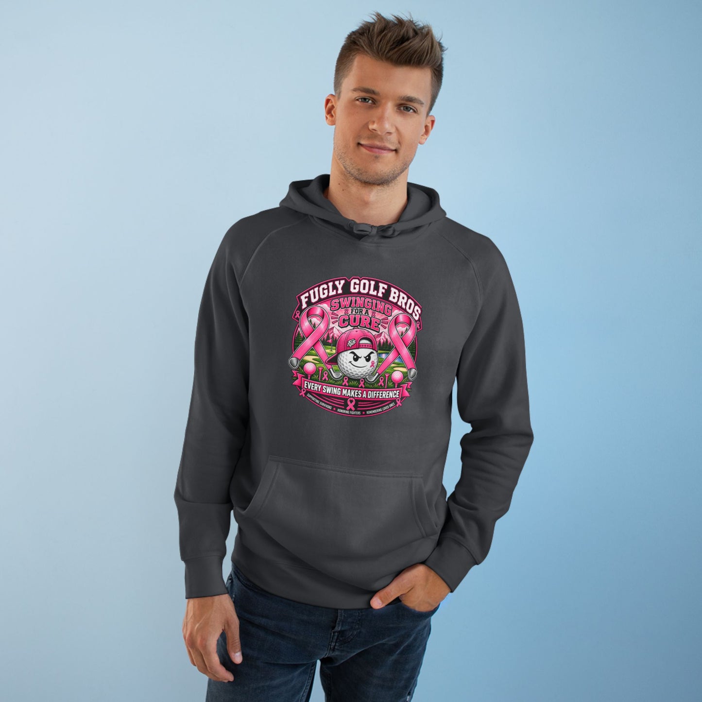 Hockey Panda Hoodie — "Fugly Golf Bros" Retro Hockey Graphic Pullover