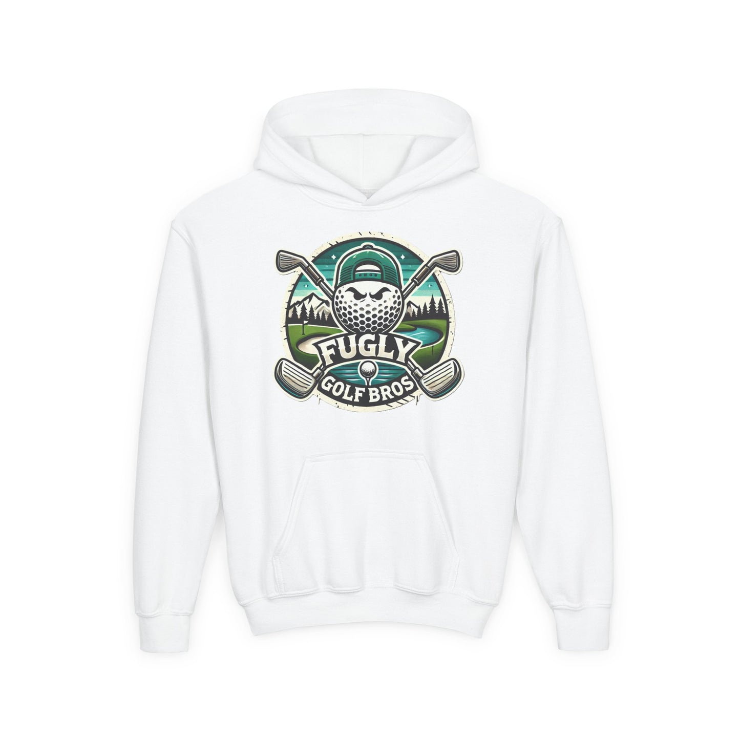Youth Golf Hoodie - "Fugly Golf Bros" Vintage Golf Ball Logo